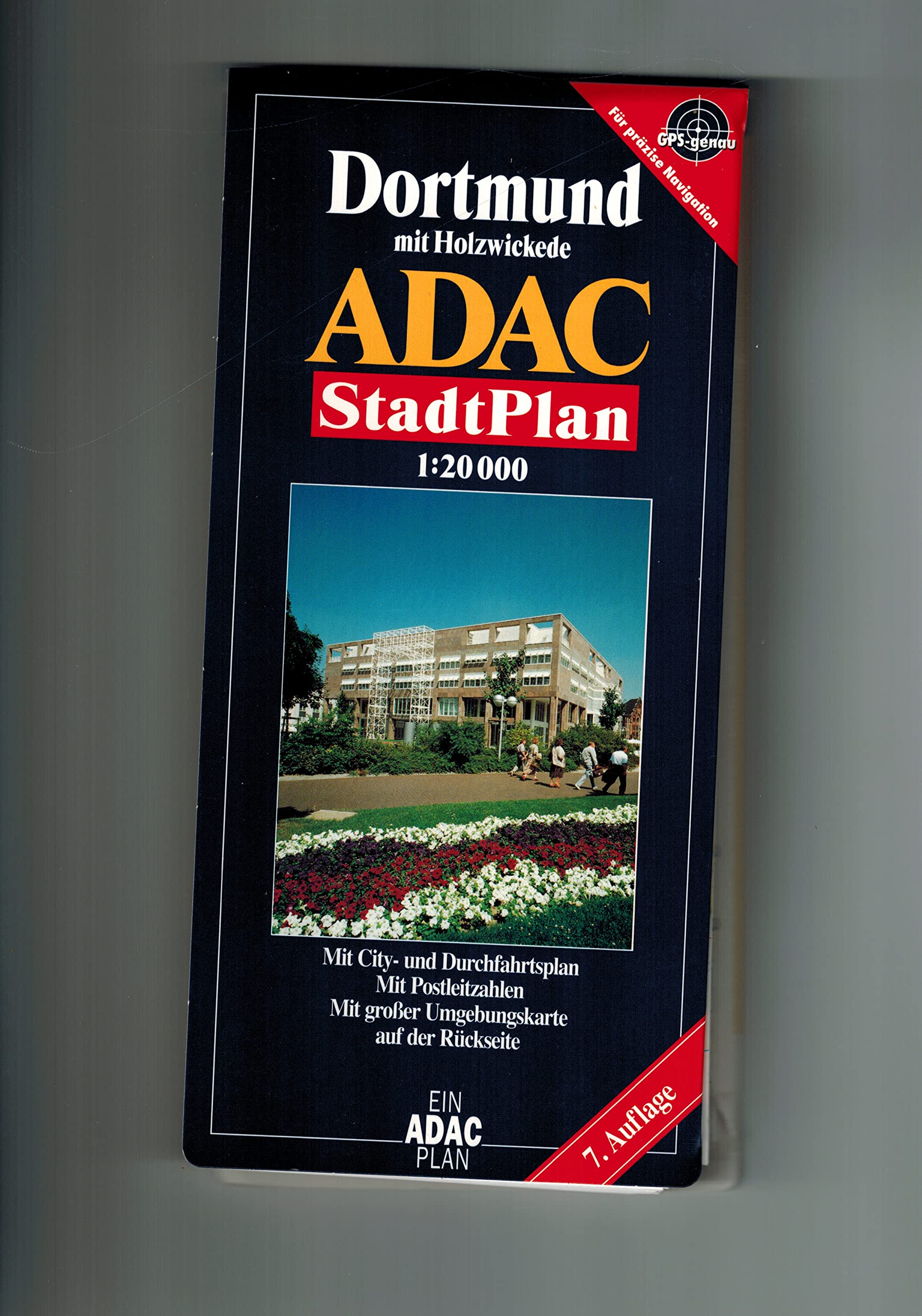 Dortmund ADAC Stadtplan 1:20 000: Mit City und Durchfahrtsplan, mit Rad und Wanderwegen, mit Postleitzahlen : mit grosser Umge,Used