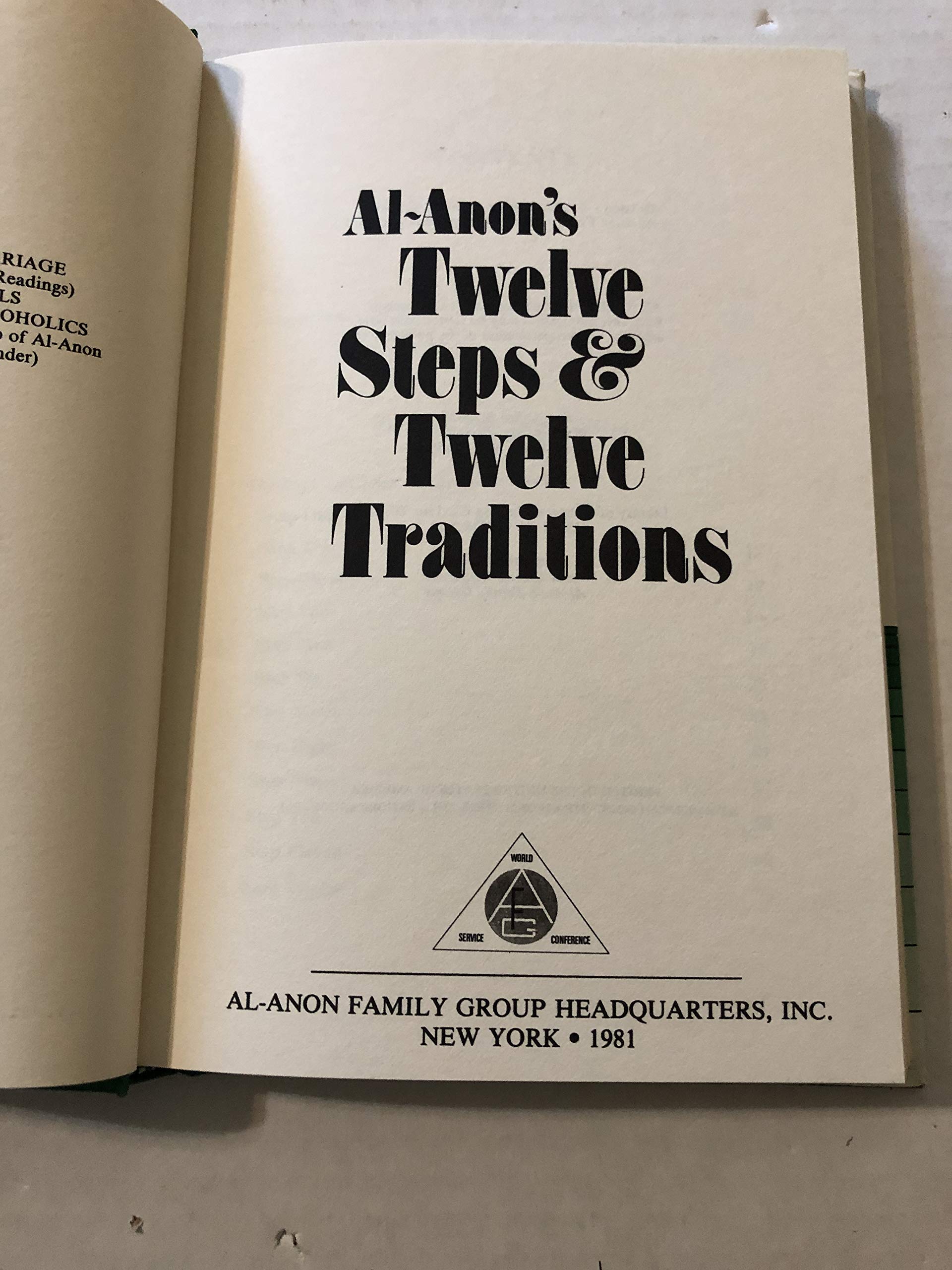AlAnon's Twelve Steps and Twelve Traditions,Used