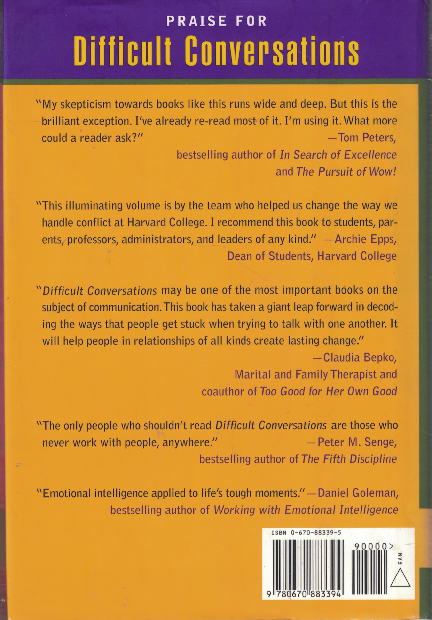 Difficult Conversations: How to Discuss What Matters Most,New