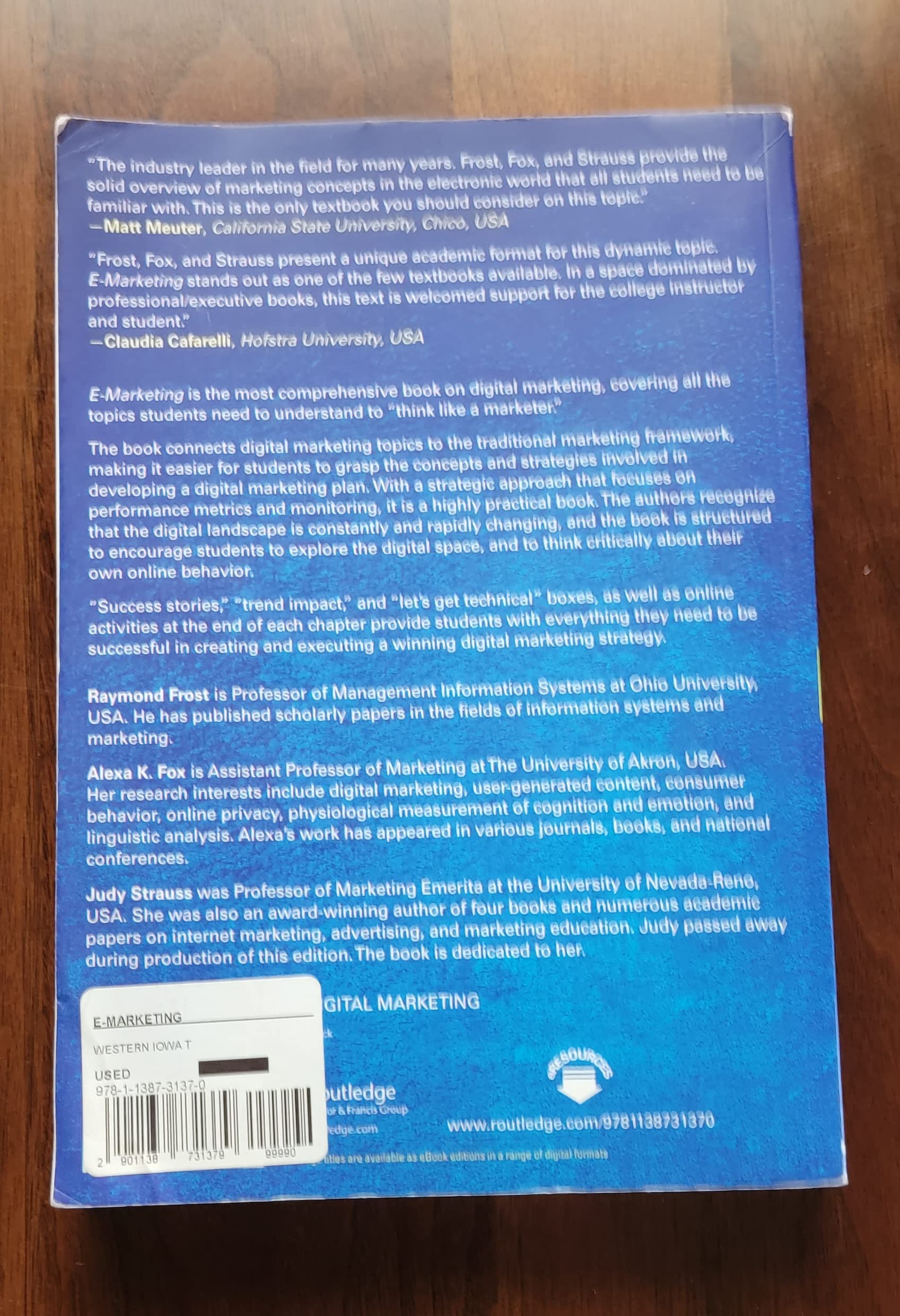 Emarketing: International Student Edition,Used