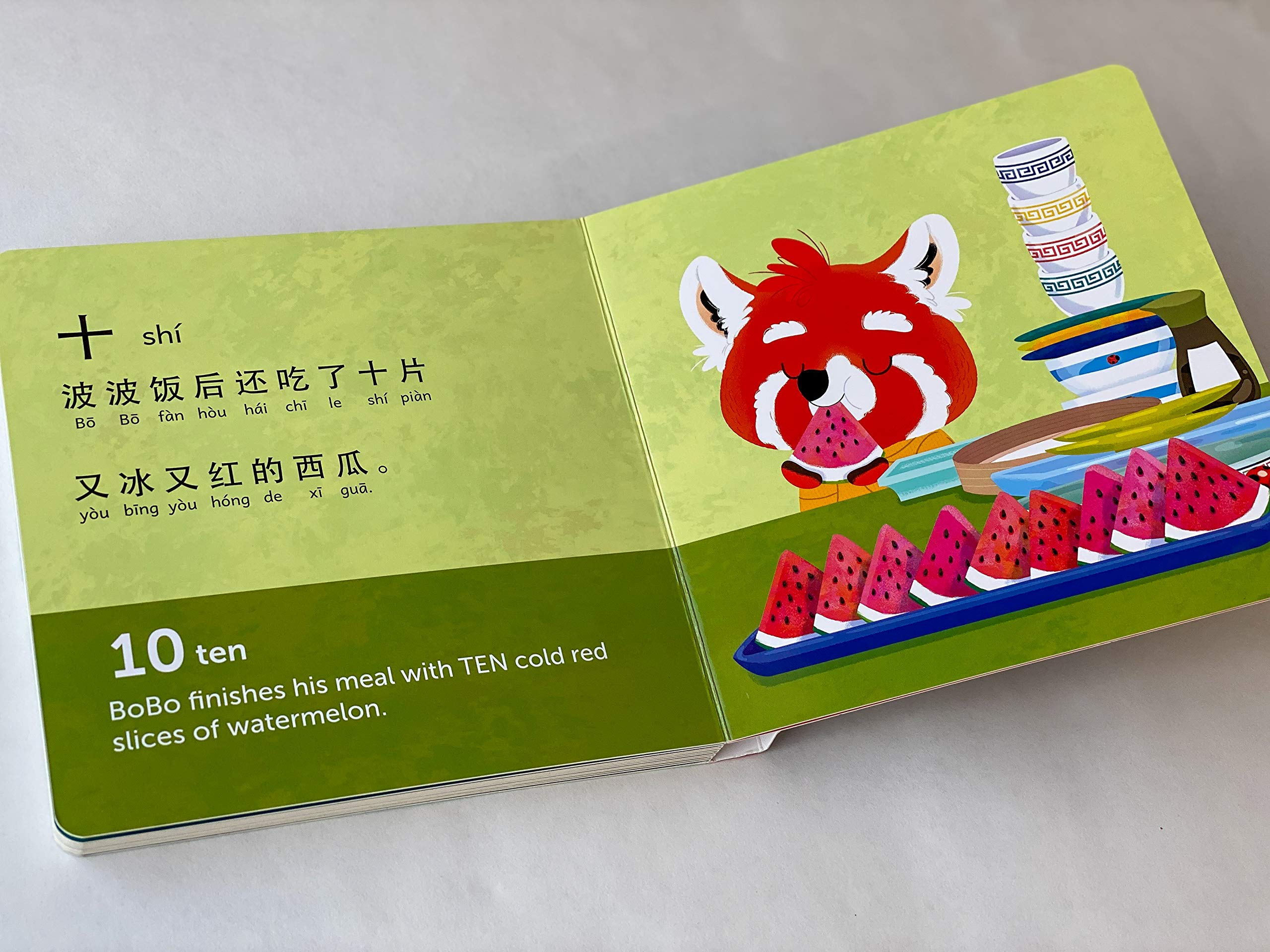BoBo Loves Dumplings (A Bilingual Dual Language Counting Book for Children, Kids, and Babies Written in Chinese, English, and Pi,New