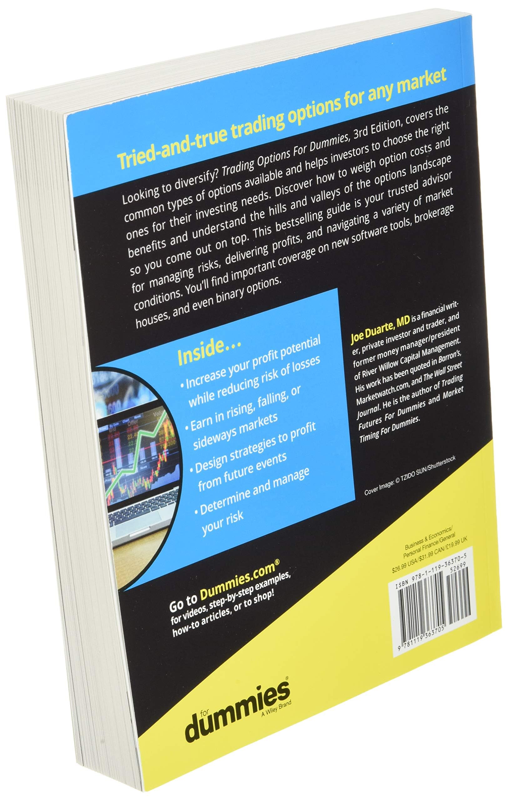 Trading Options for Dummies (for Dummies (Business & Personal Finance)),Used