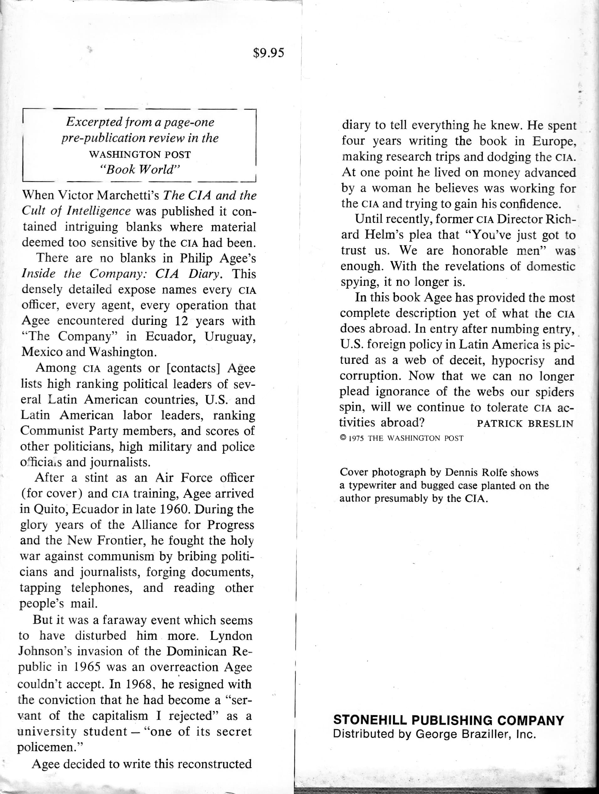 Inside the Company: CIA Diary,Used