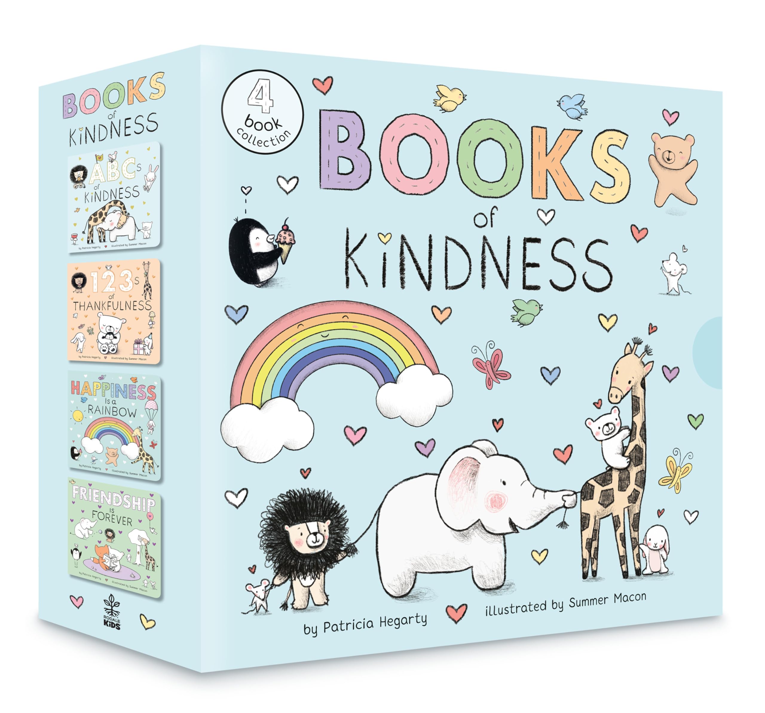Books of Kindness: ABCs of Kindness; 123s of Thankfulness; Happiness Is a Rainbow; Friendship is Forever,Used