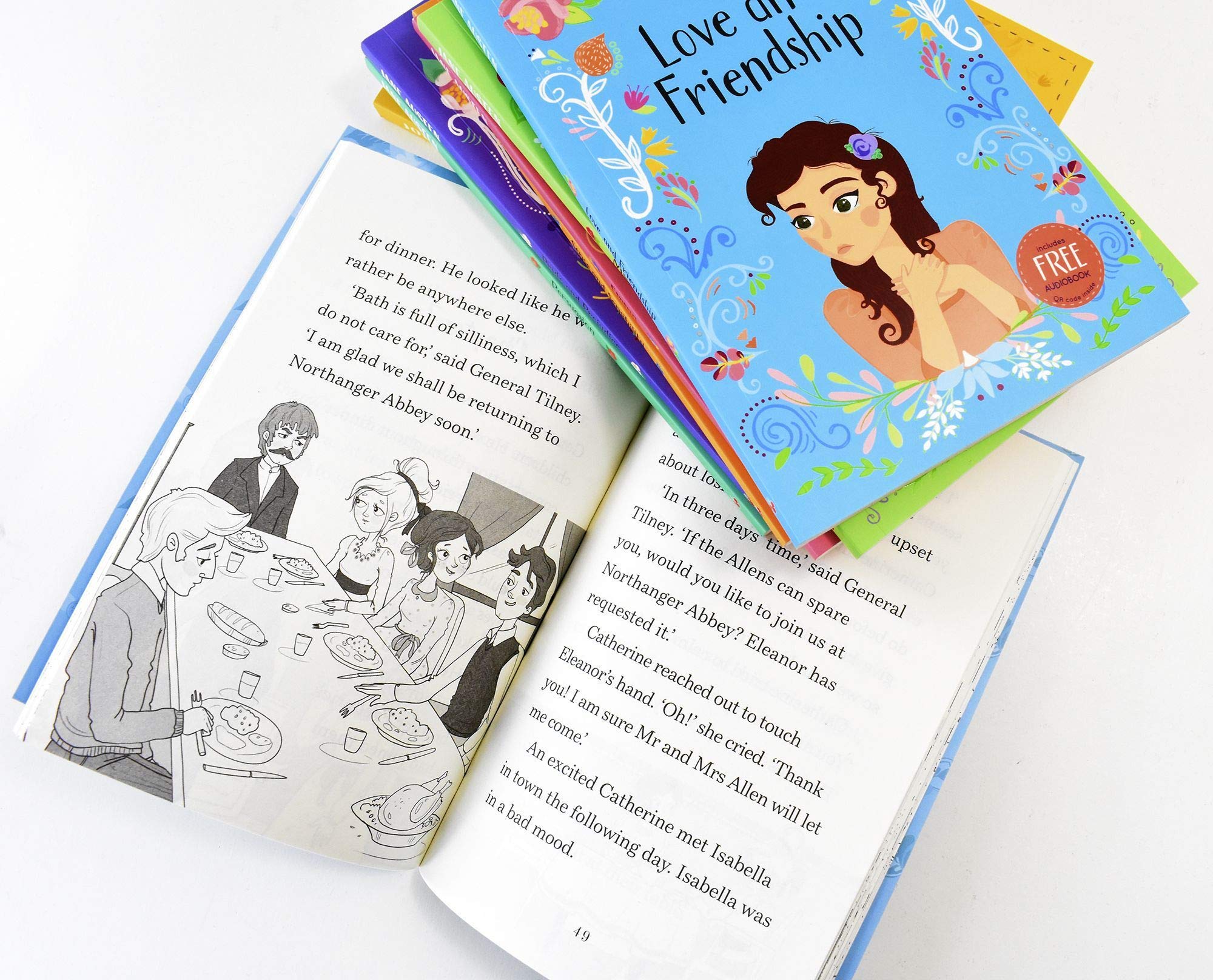 Jane Austen Childrens Stories (Easy Classics) 8 Book Box Set (Emma, Pride and Prejudice, Northanger Abbey ?Sense and Sensibility,Used