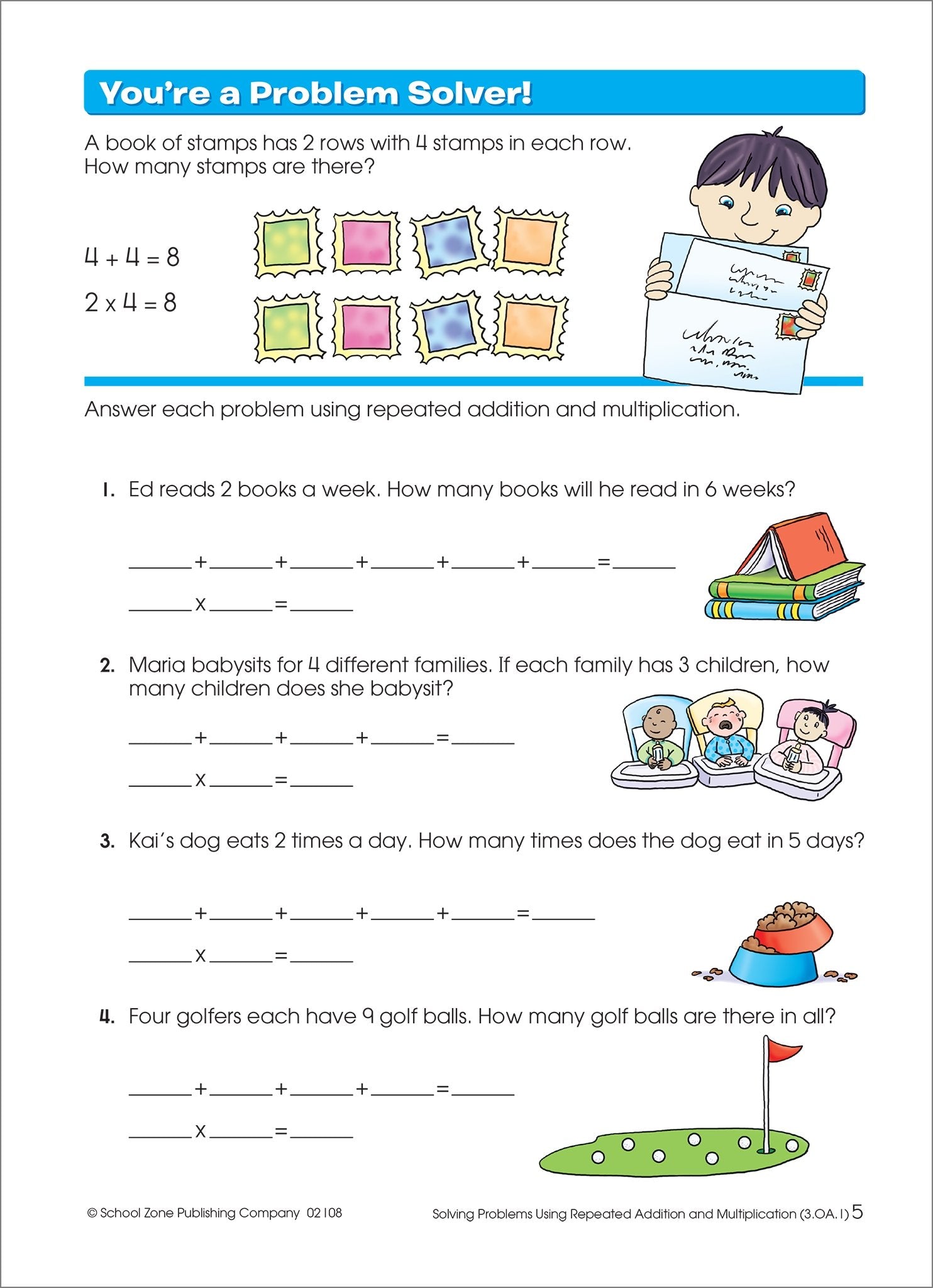 School Zone Multiplication Facts Made Easy Workbook 32 Pages, Ages 8 To 10, 3Rd Grade, 4Th Grade, Multiplication Tables, Fac,Used