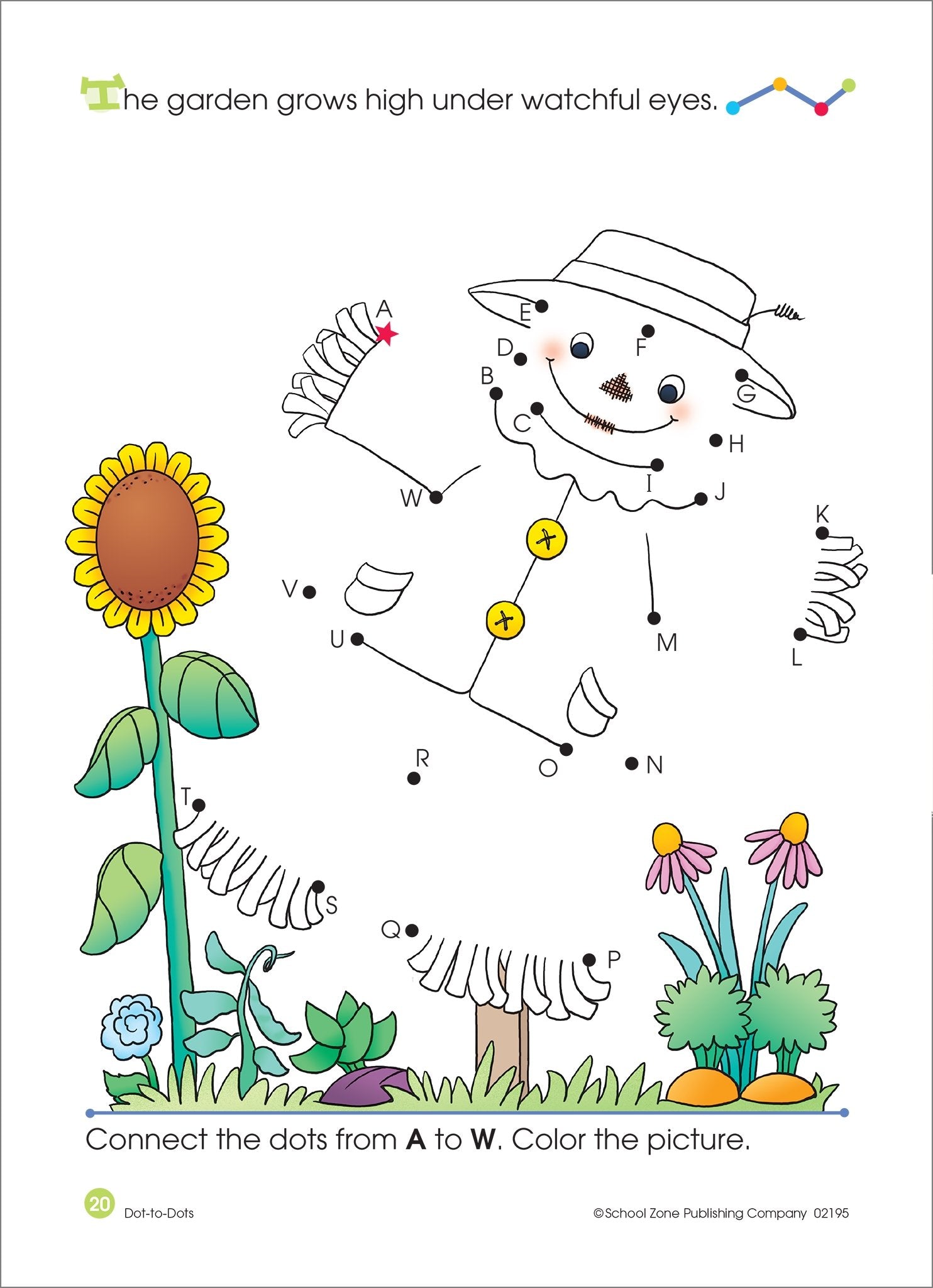 School Zone Dottodots Alphabet Workbook 32 Pages, Ages 4 To 6, Preschool, Kindergarten, Connect The Dots, Letter Puzzles, ,Used