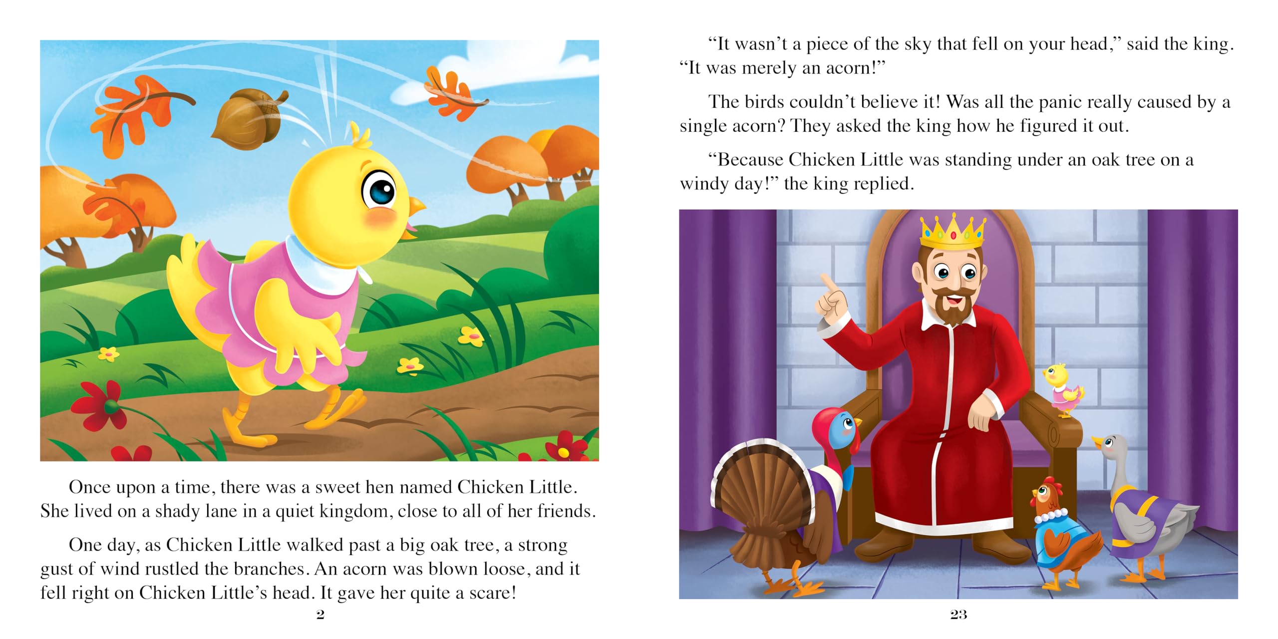 Phidal Chicken Little Little Classics Stories for kids, 24page storybook,Used