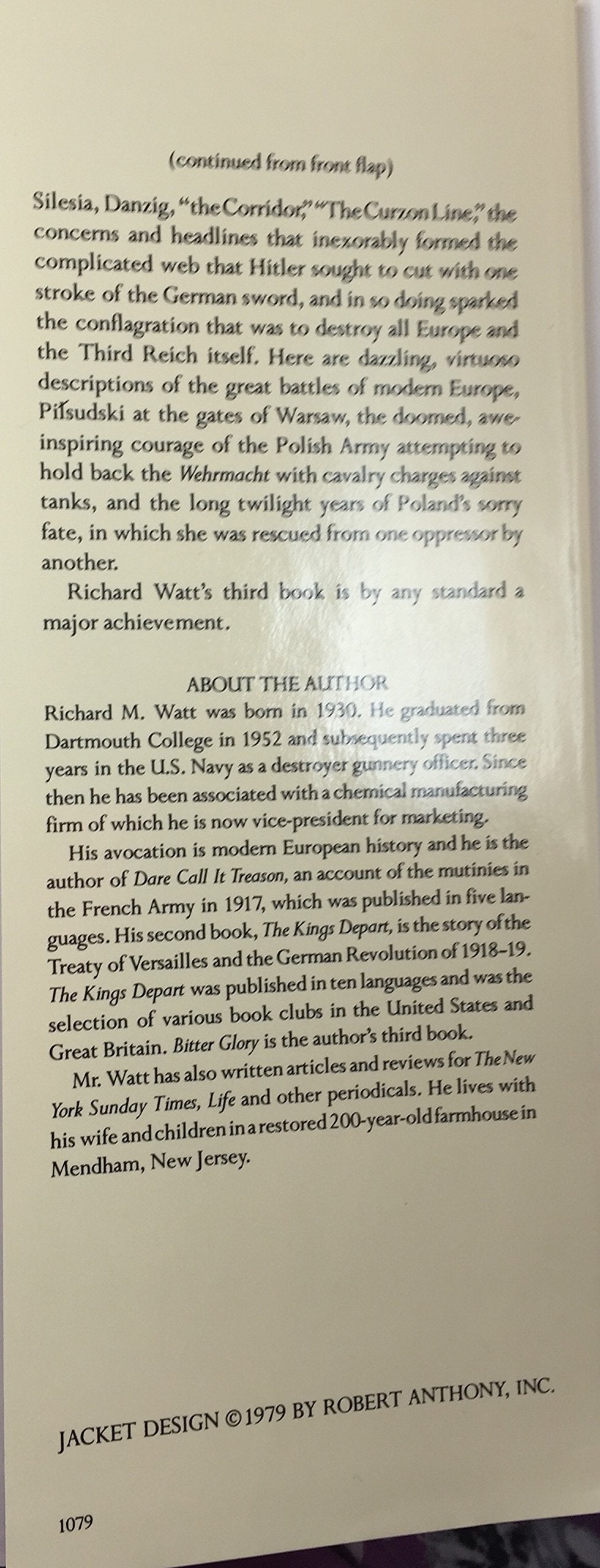 Bitter Glory:Poland and its Fate, 19181939,Used