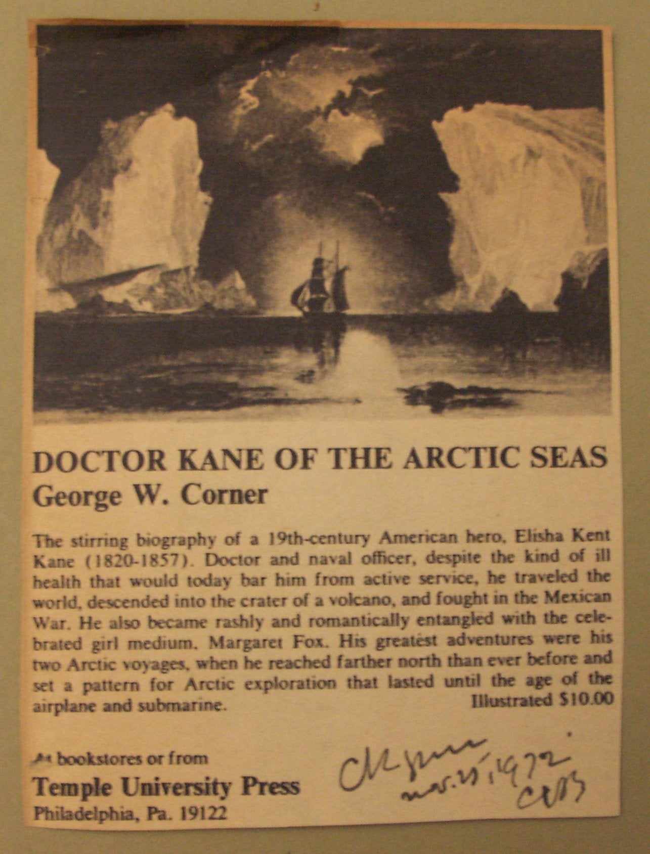 Doctor Kane of the arctic seas,New