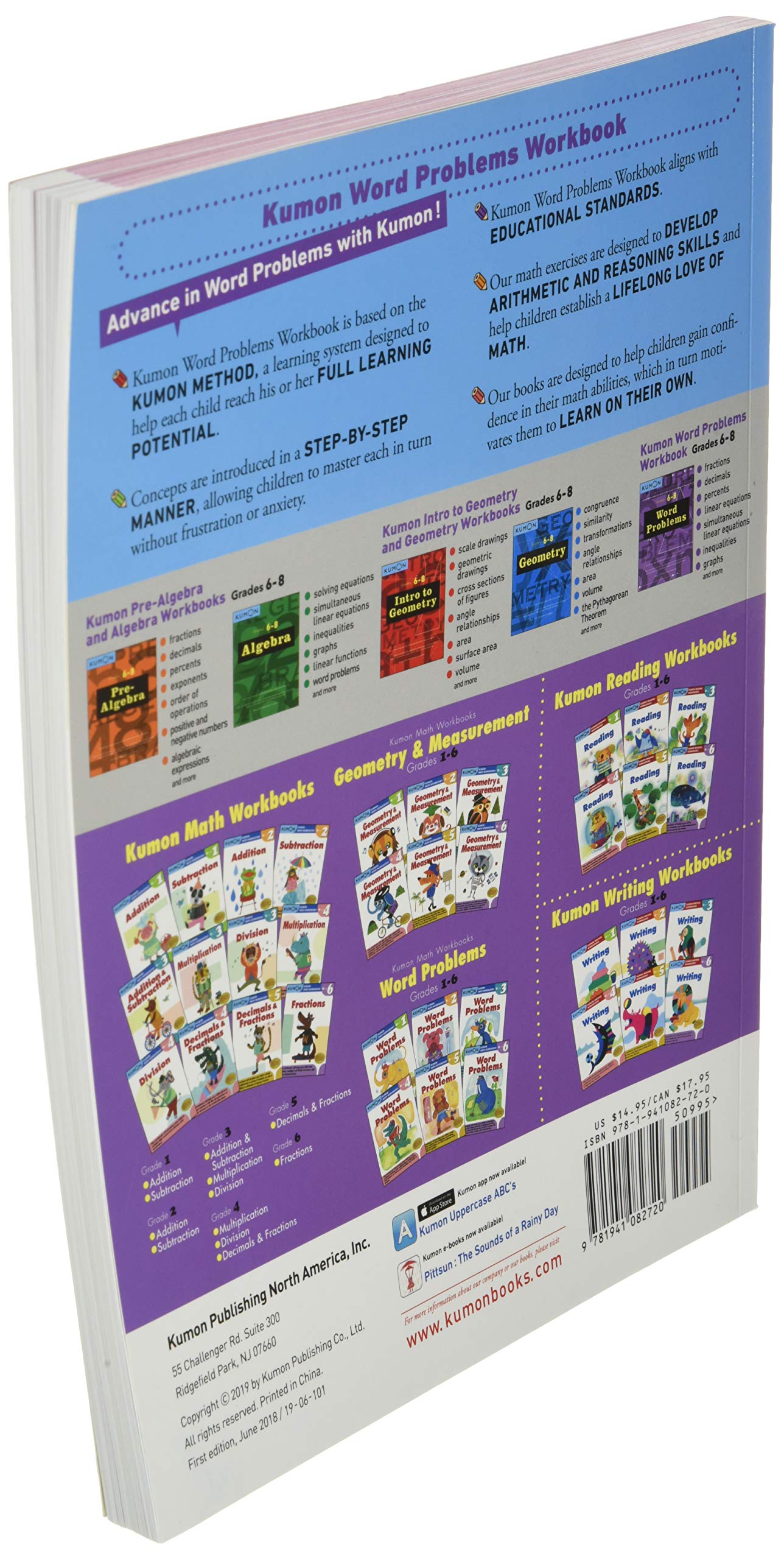 Kumon Word ProblemsGrades 68 (Kumon Middle School Math Workbooks) (Kumon Math Workbooks),New