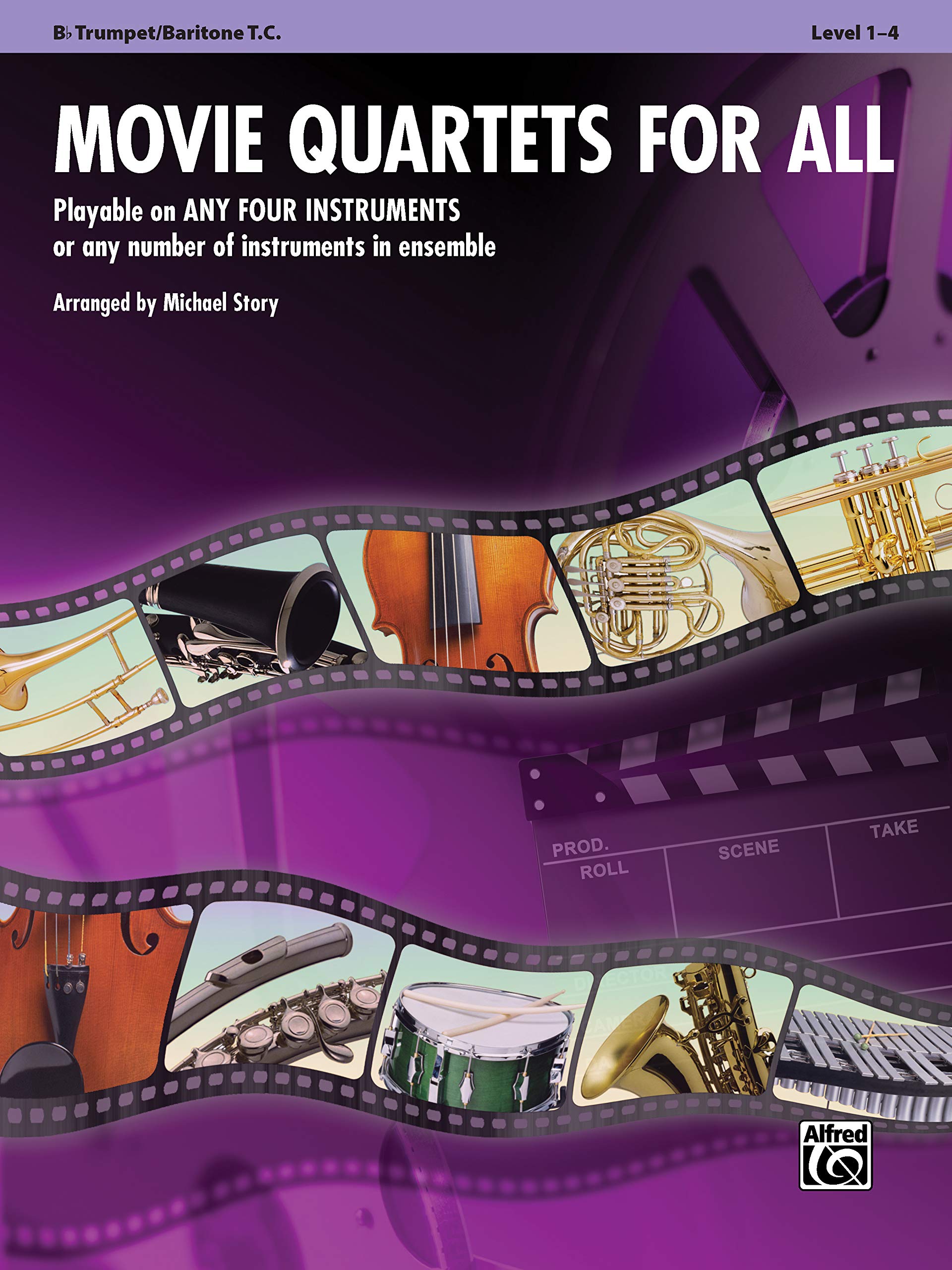 Movie Quartets for All: Bflat Trumpet, Baritone T.C. (For All Series),Used
