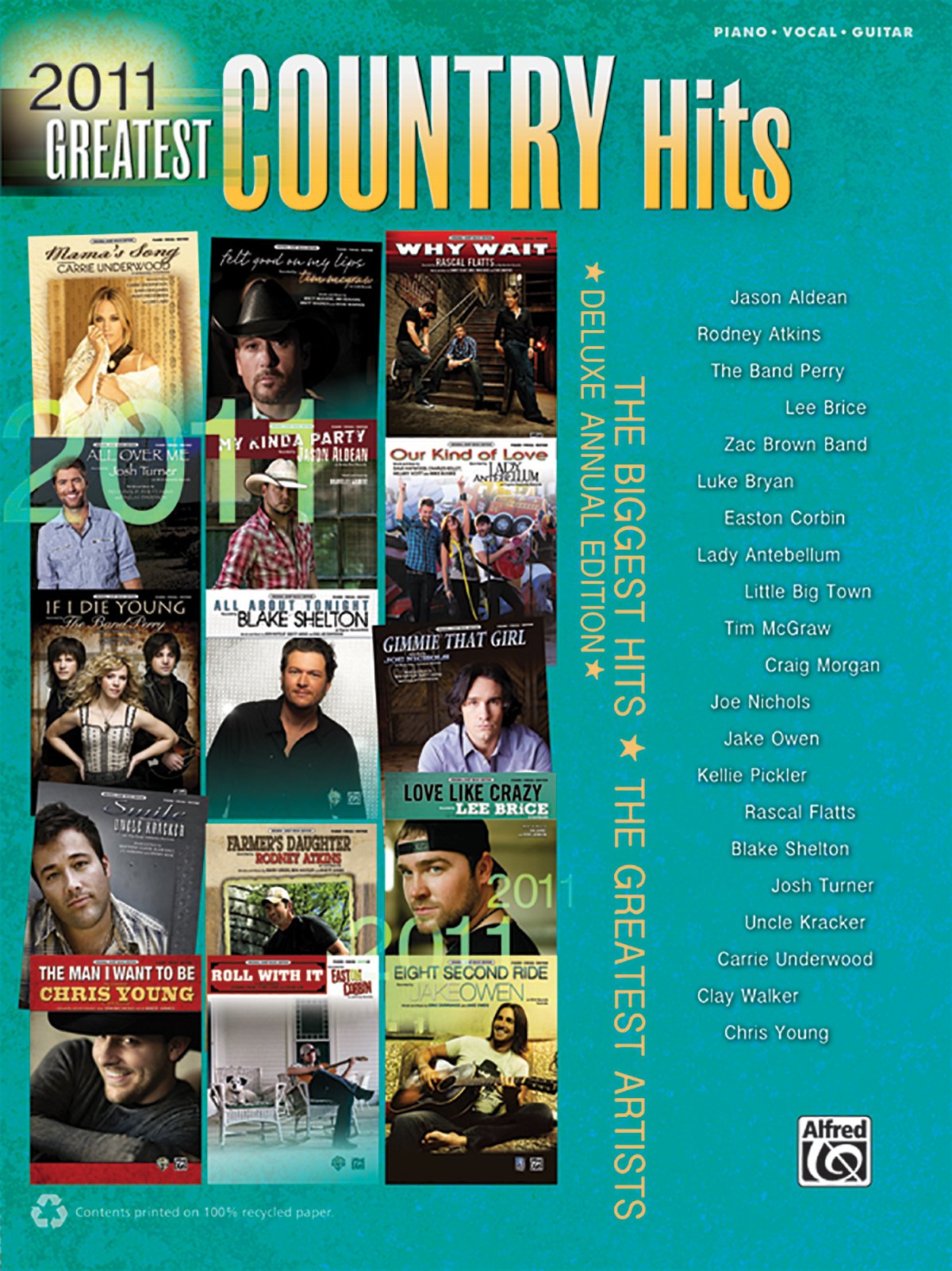 2011 Greatest Country Hits: Piano/Vocal/Guitar (Greatest Hits),Used