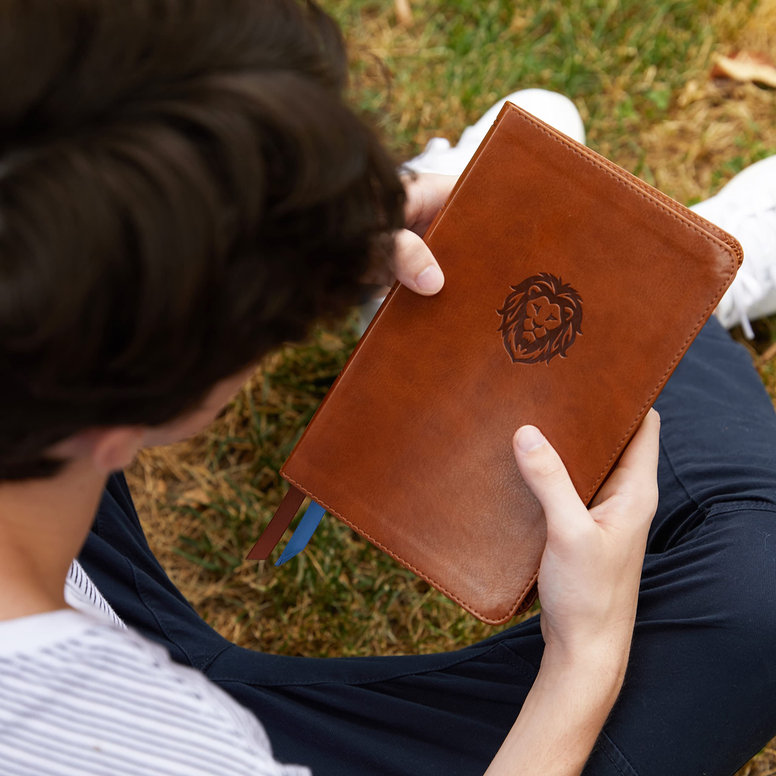 NKJV, Thinline Bible Youth Edition, Leathersoft, Brown, Red Letter, Comfort Print: Holy Bible, New King James Version,Used