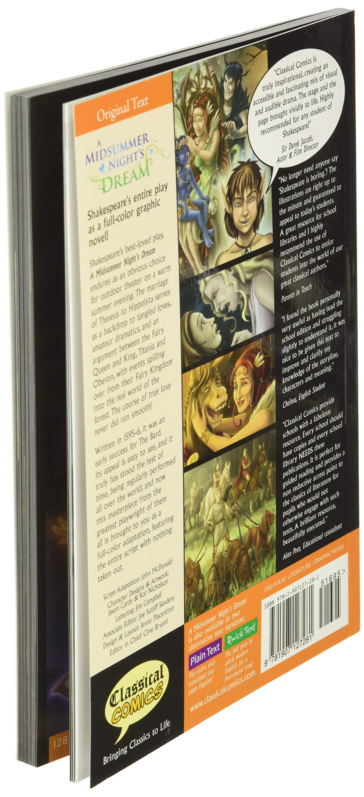 A Midsummer Night's Dream The Graphic Novel: Original Text (Classical Comics),Used