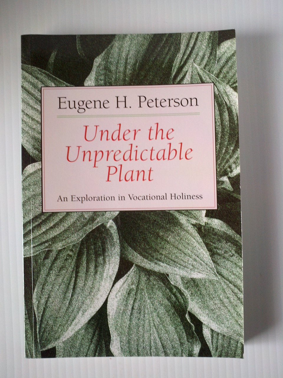 Under the Unpredictable Plant: An Exploration in Vocational Holiness,New