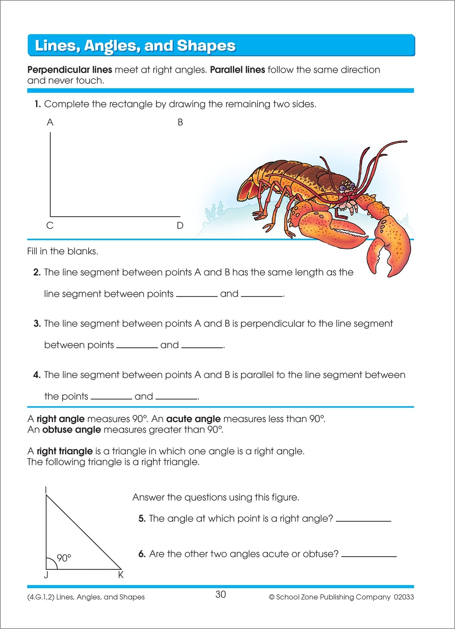 School Zone Math Basics 4 Workbook 32 Pages, Ages 9 To 10, 4Th Grade, Addition, Subtraction, Multiplication, Division, Fract,Used
