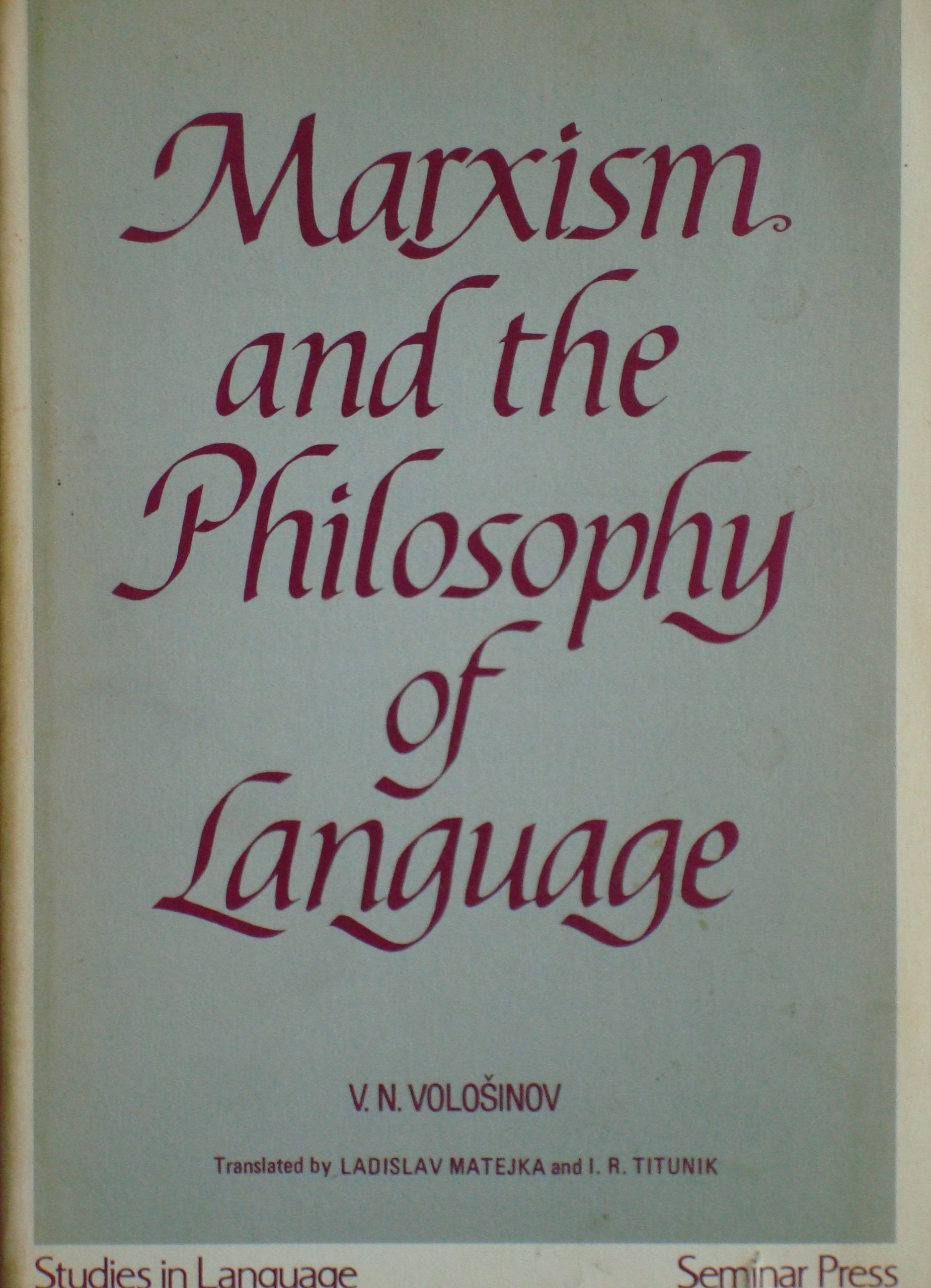 Marxism and the Philosophy of Language (Studies in Language, Vol. 1),Used