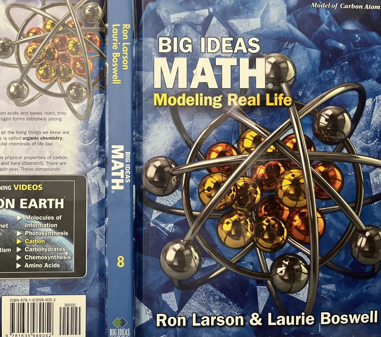 Big Ideas Math, Grade 8 Modeling Real Life,Used