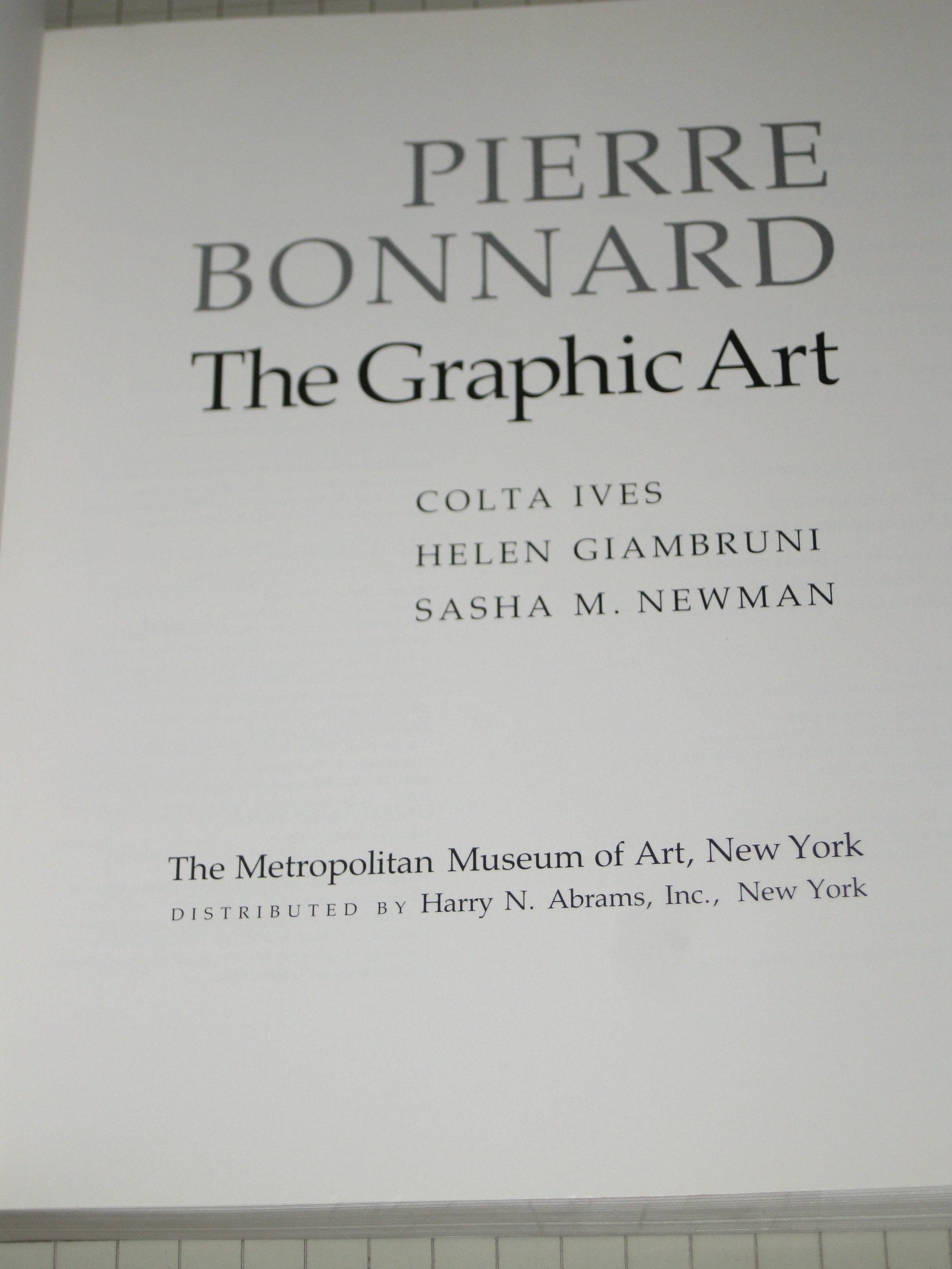 Pierre Bonnard: The Graphic Art,Used