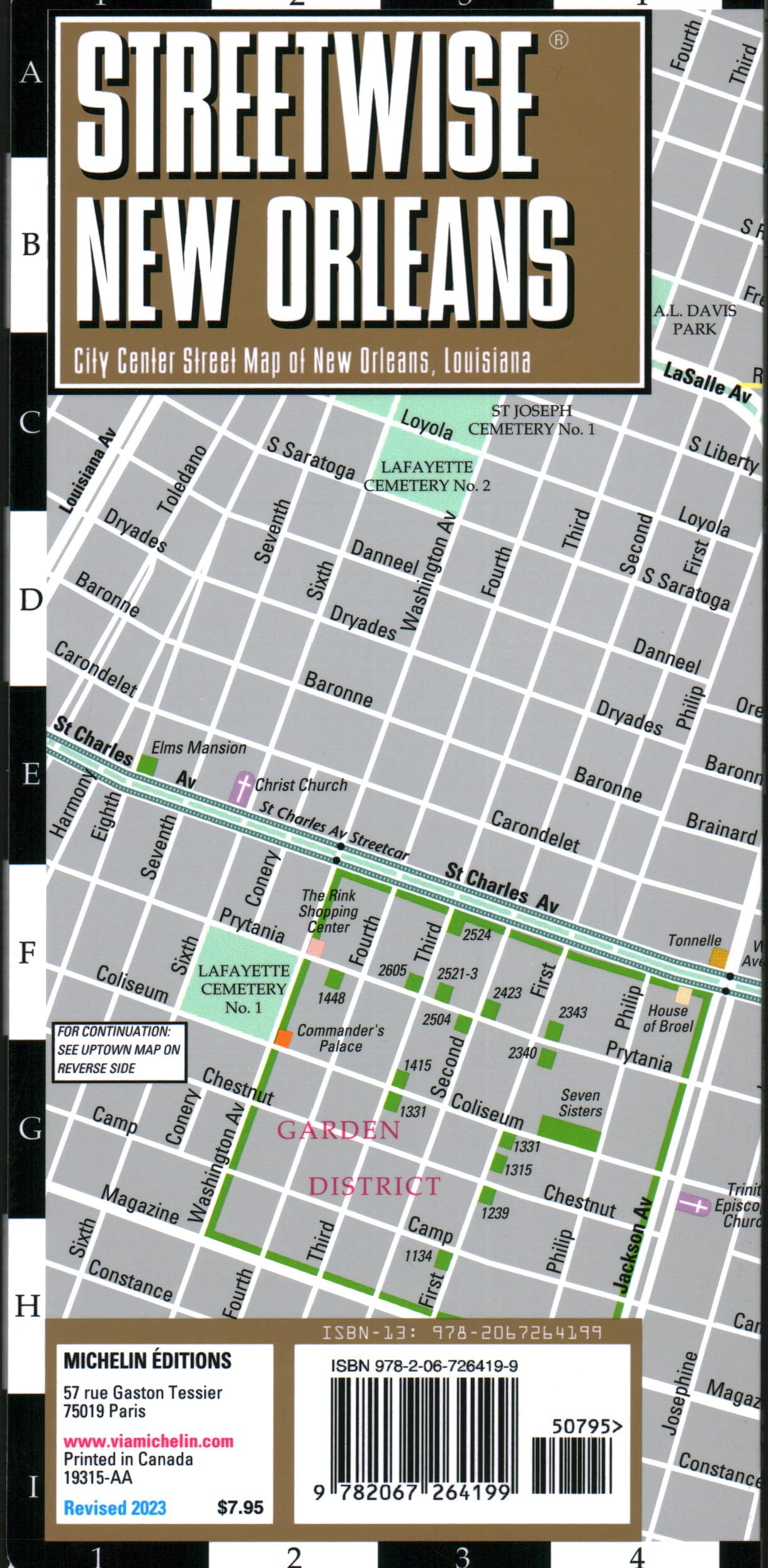 Streetwise New Orleans Map Laminated City Center Street Map Of New Orleans, Louisiana (Michelin Streetwise Maps),Used