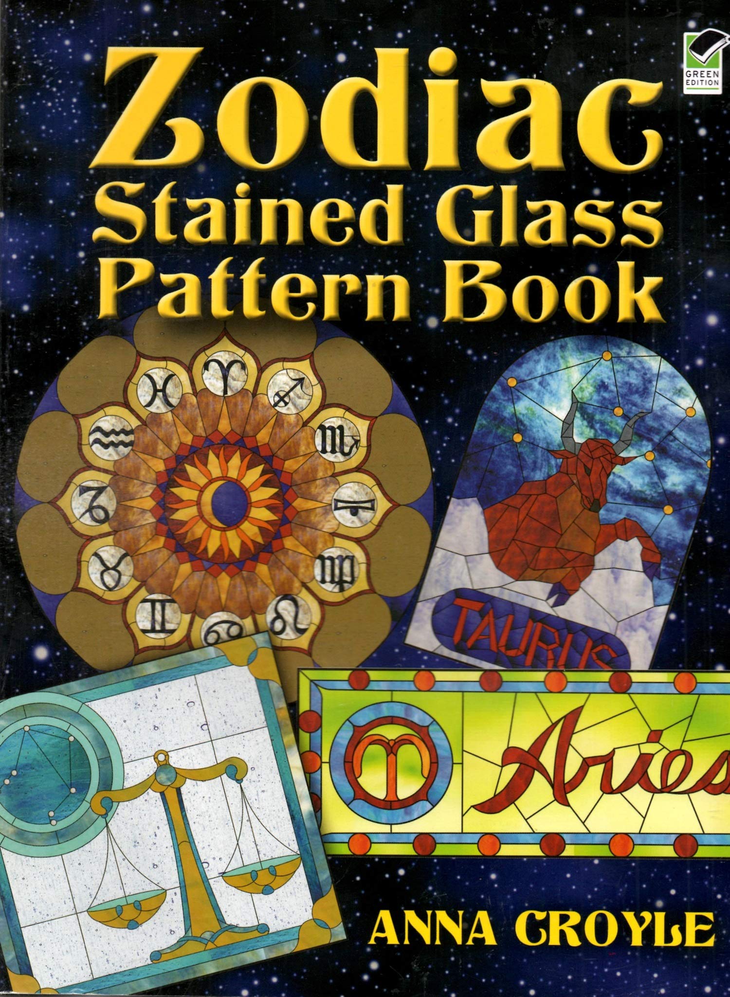 Zodiac Stained Glass Pattern Book (Dover Crafts: Stained Glass),New