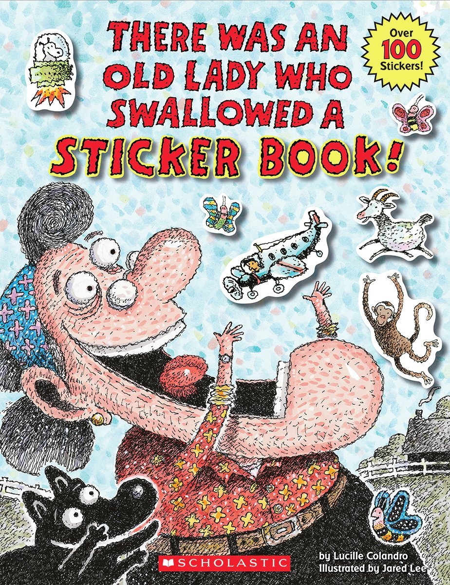 There Was an Old Lady Who Swallowed a Sticker Book!,Used