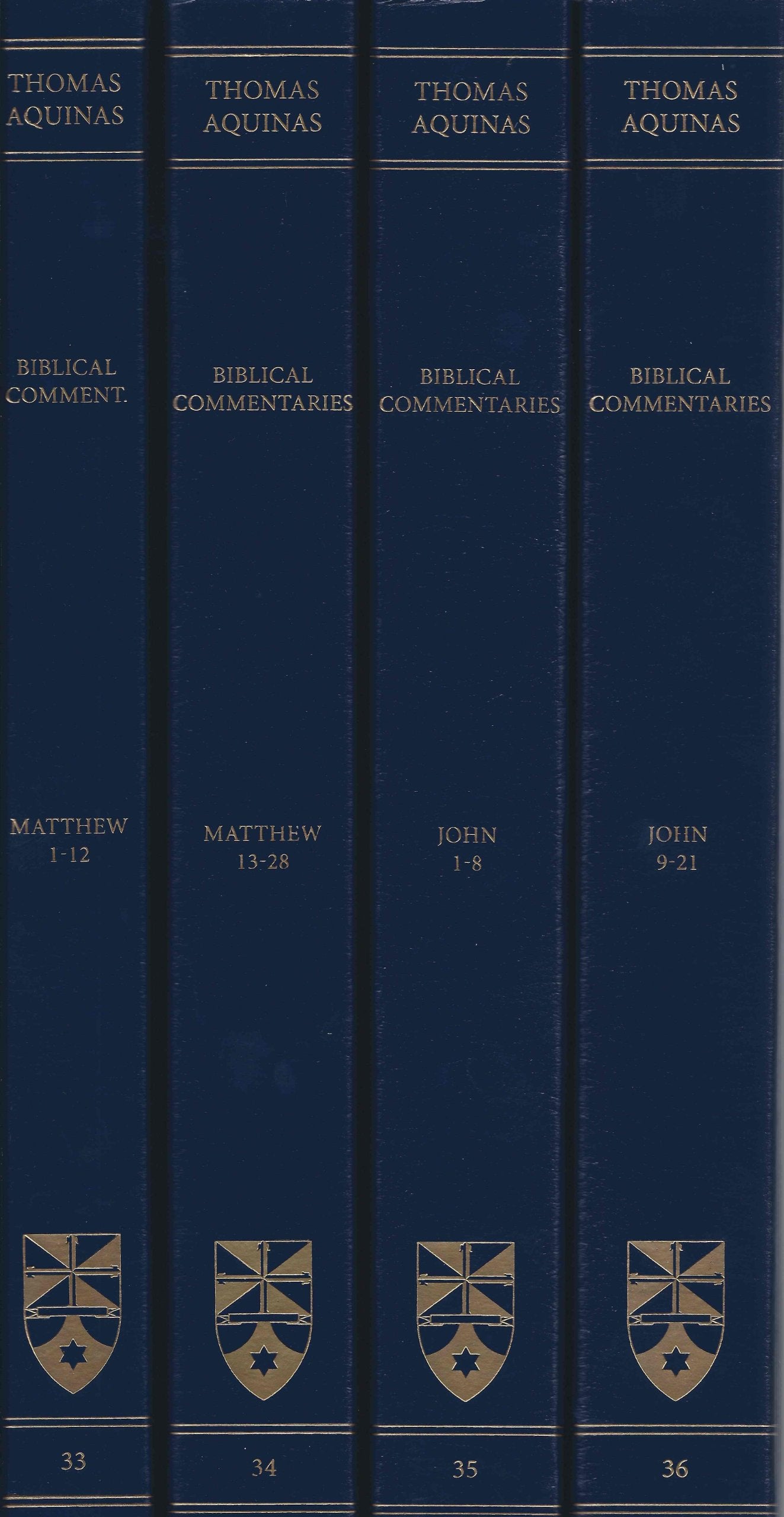 Commentary on the Gospels of Matthew and John (4 Volume Set) (LatinEnglish Opera Omnia),Used