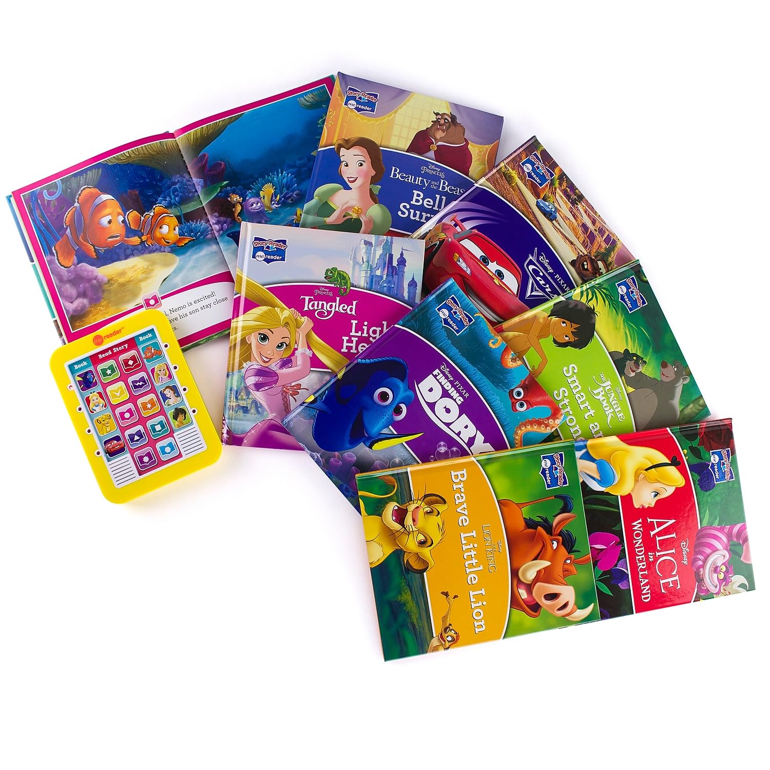 Disney Friends  Lion King, Cars, Princess, and More!  Me Reader Electronic Reader and 8 Sound Book Library  PI Kids,Used