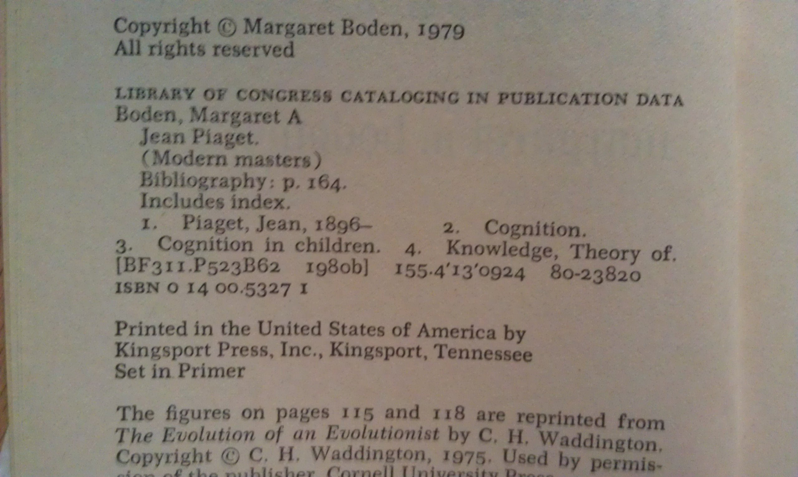 Jean Piaget (Modern masters),Used