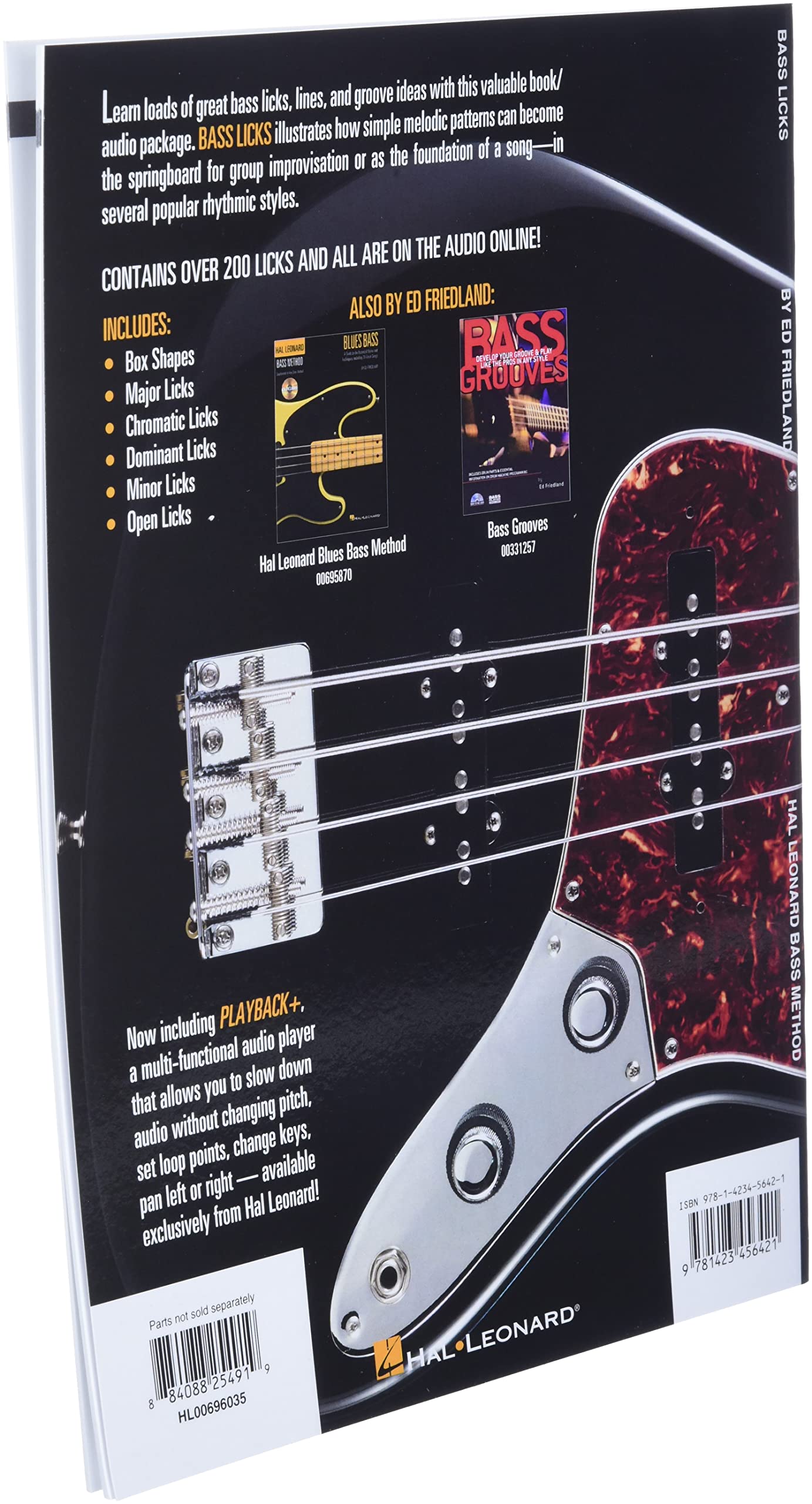 Bass Licks Hal Leonard Bass Method Supplement (Book/Audio),Used