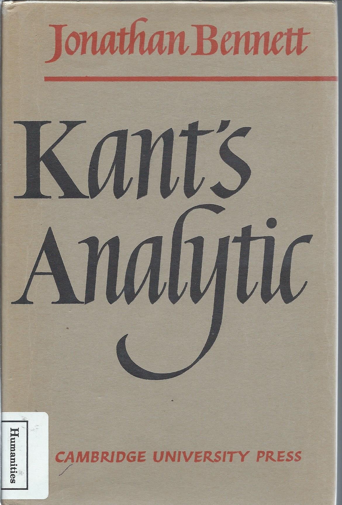 Kant's Analytic,Used