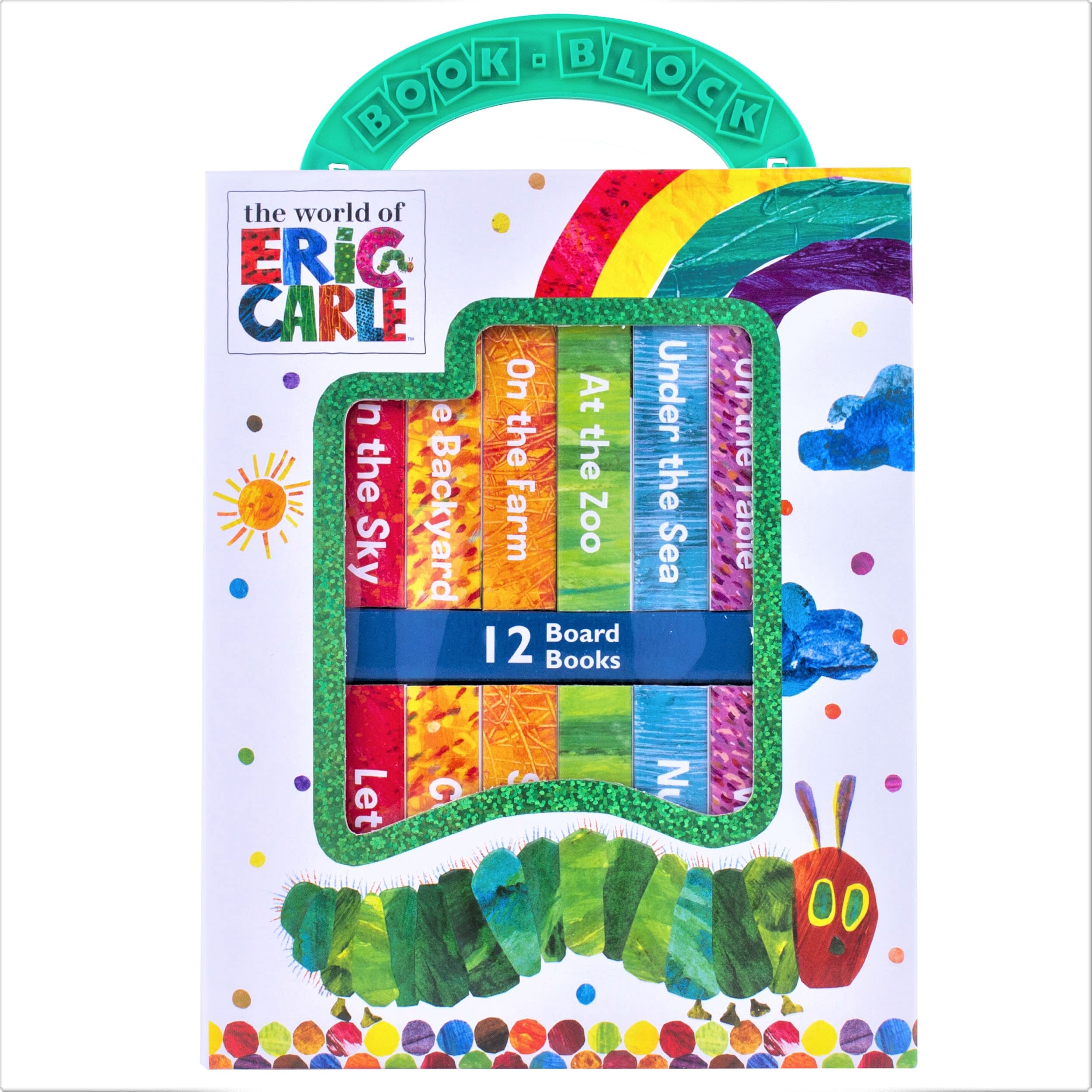 World of Eric Carle, My First Library 12 Board Book Set First Words, Alphabet, Numbers, and More! Baby Books PI Kids