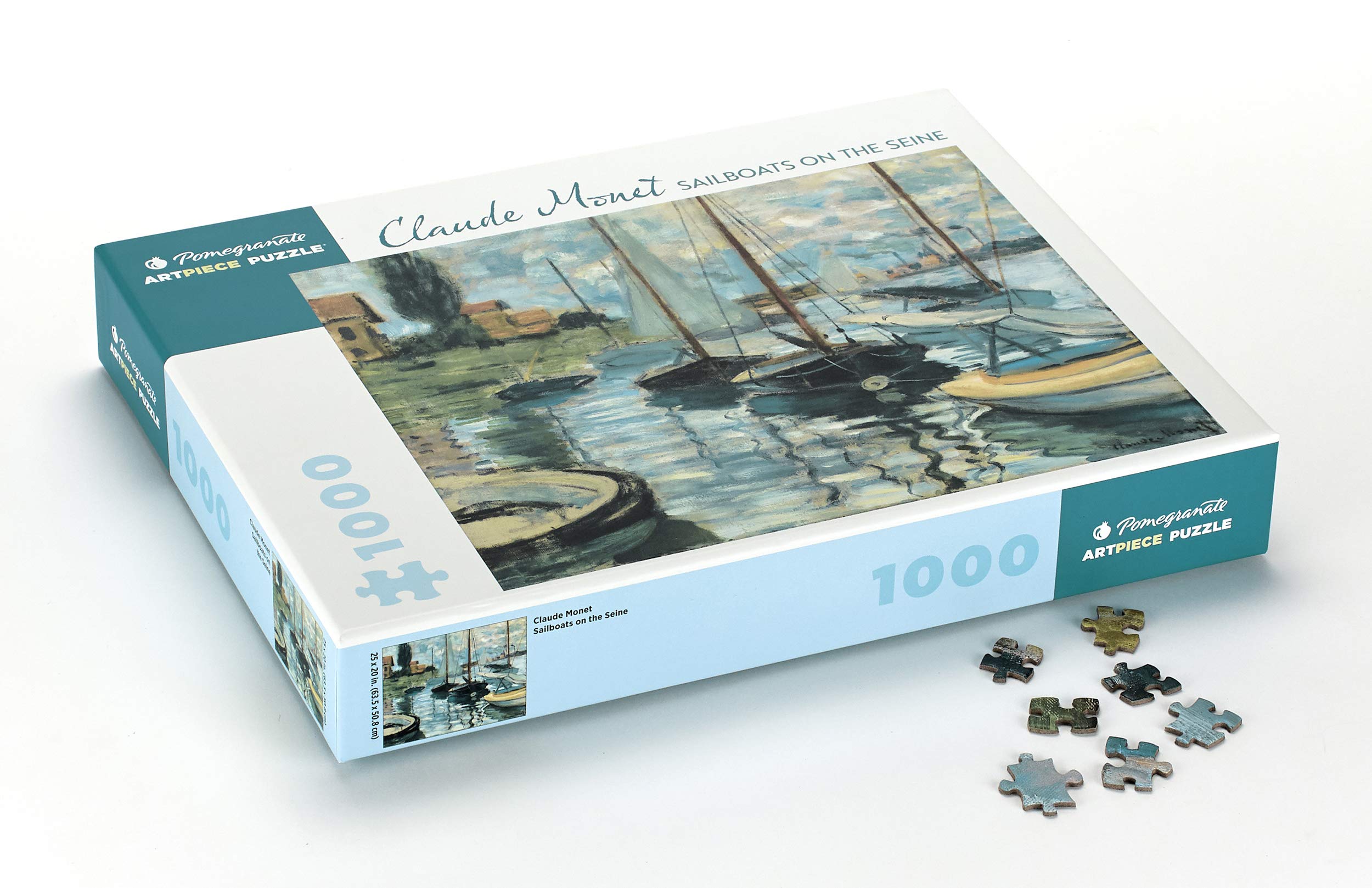 Claude Monet Sailboats on the Seine 1000 Piece Jigsaw Puzzle Aa973,Used