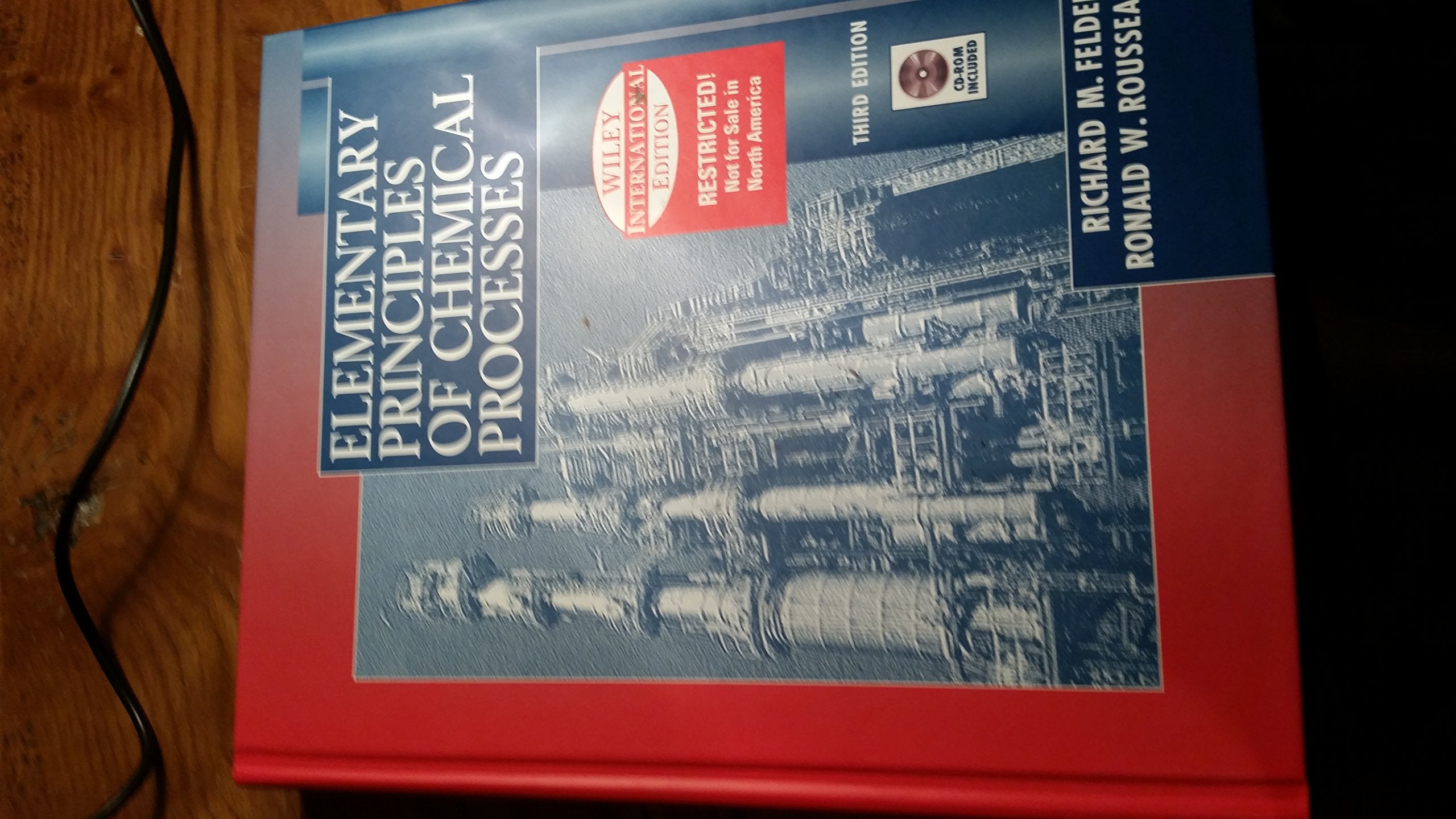 Wie Elementary Principles Of Chemical Processes With Cd Wie