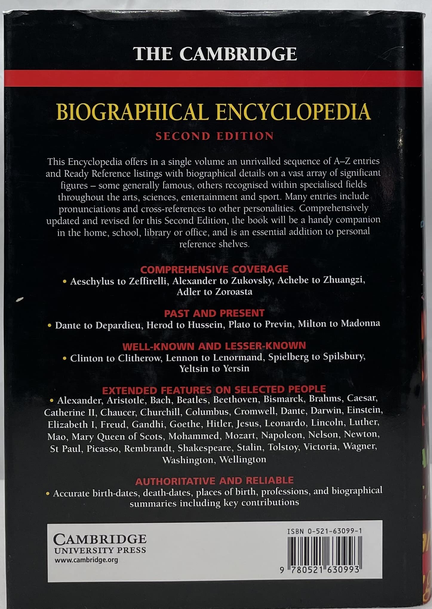 The Cambridge Biographical Encyclopedia,Used
