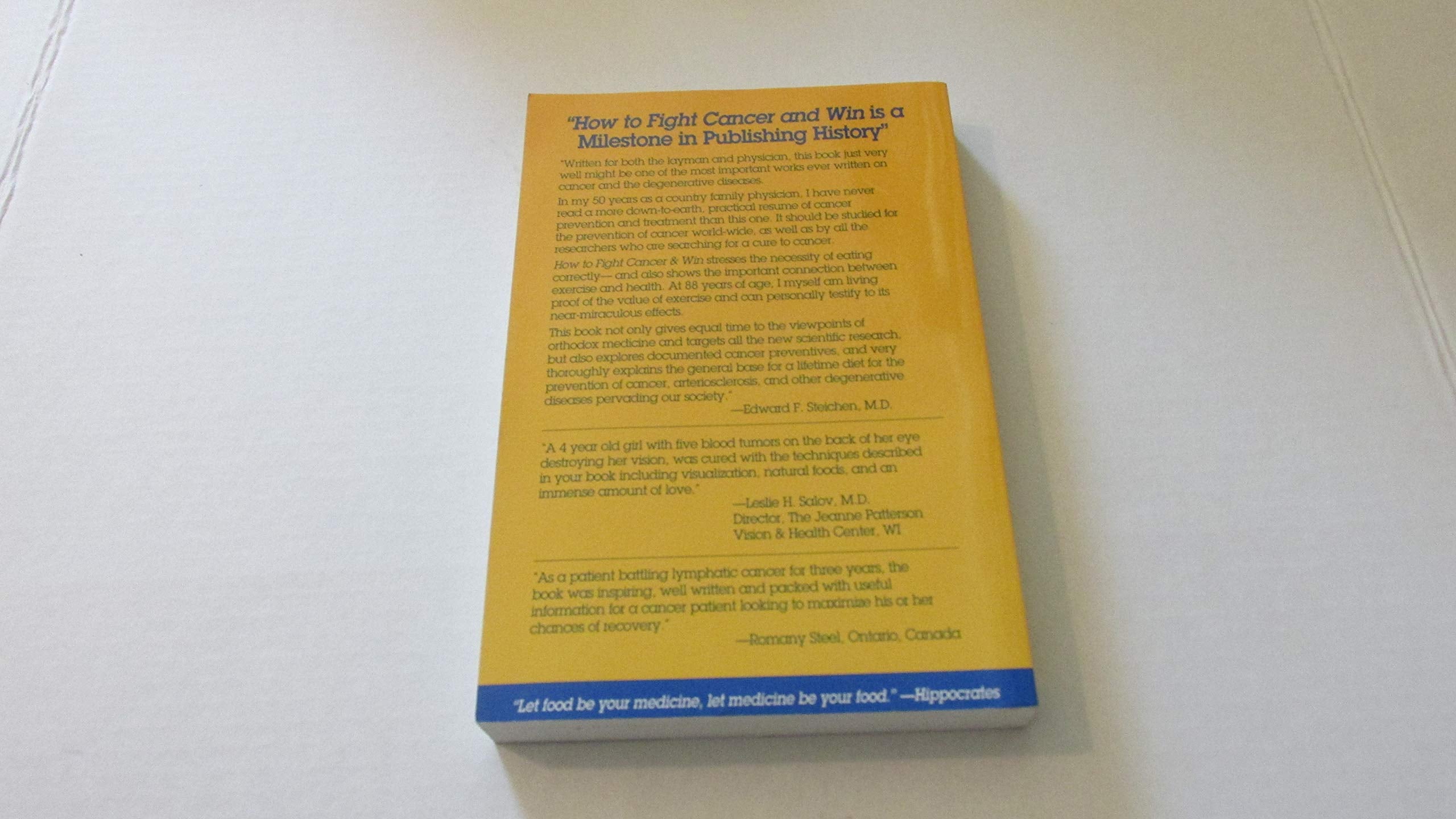 How to Fight Cancer & Win,New