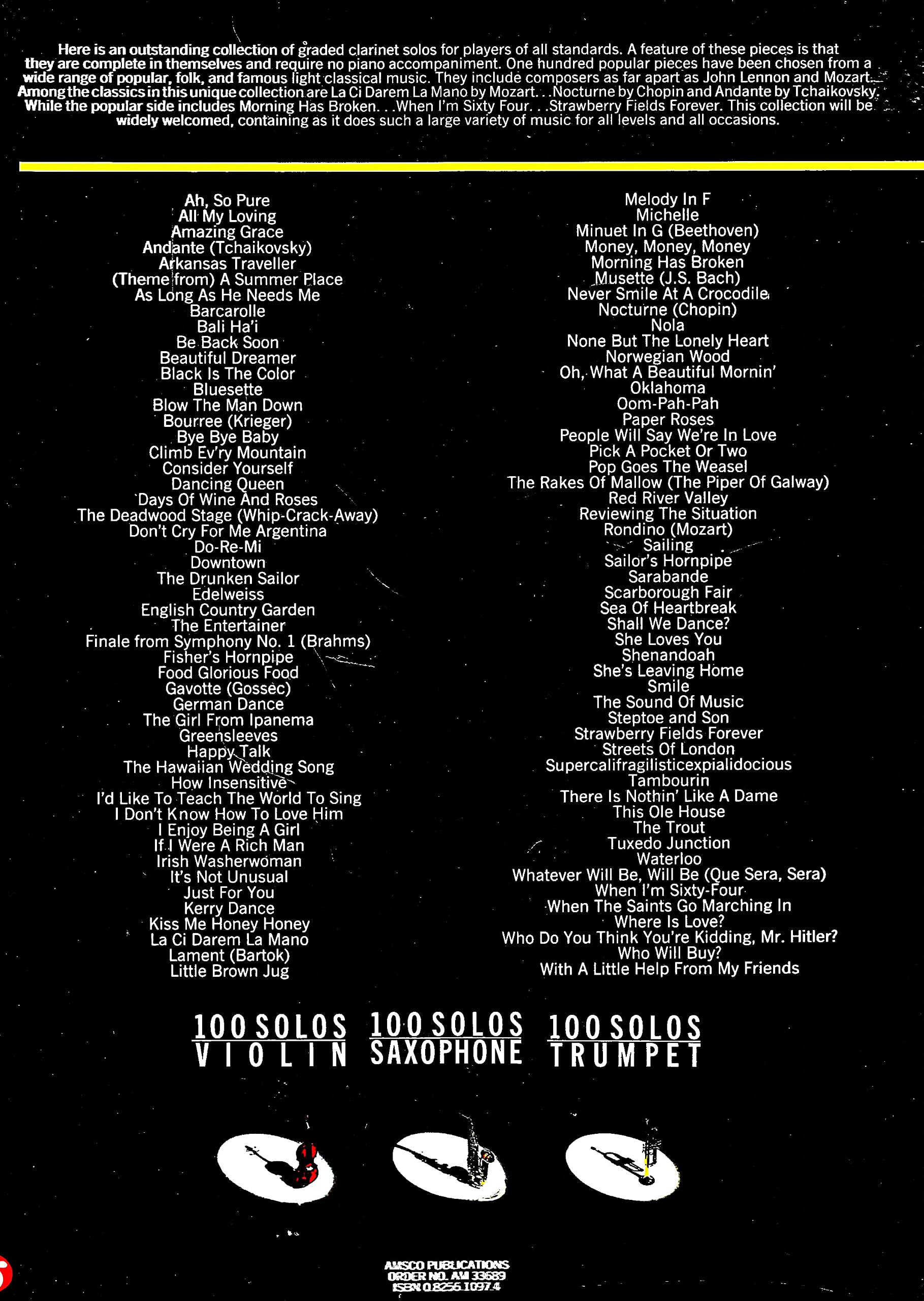 100 Solos: for Clarinet,Used