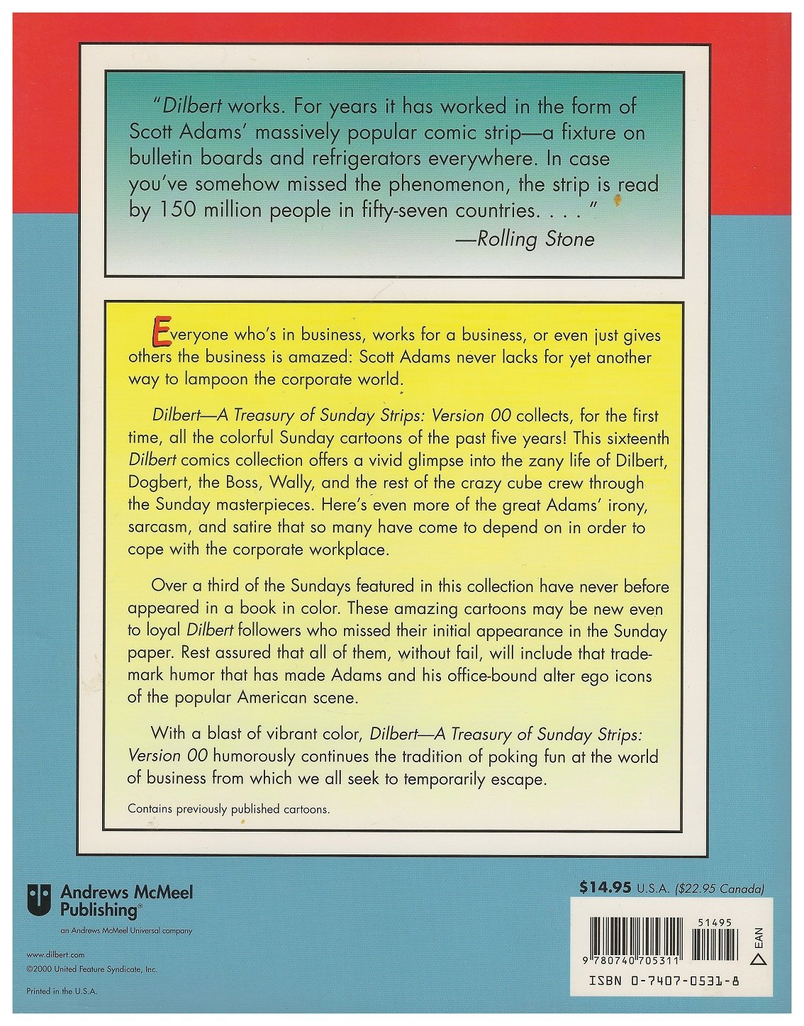 Dilbert  A Treasury Of Sunday Strips: Version 00 (Volume 16),Used