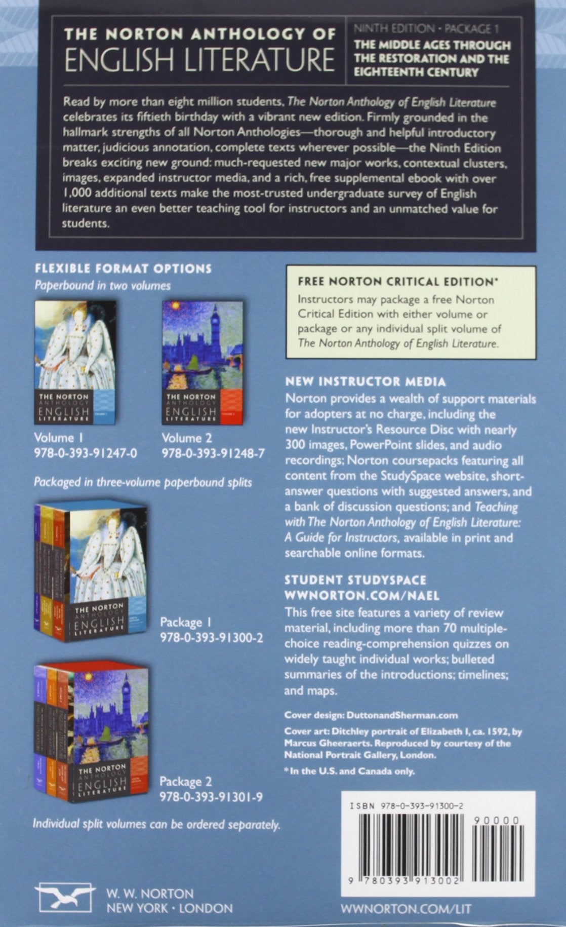The Norton Anthology of English Literature (Ninth Edition) (Vol. Package 1: Volumes A, B, C),Used