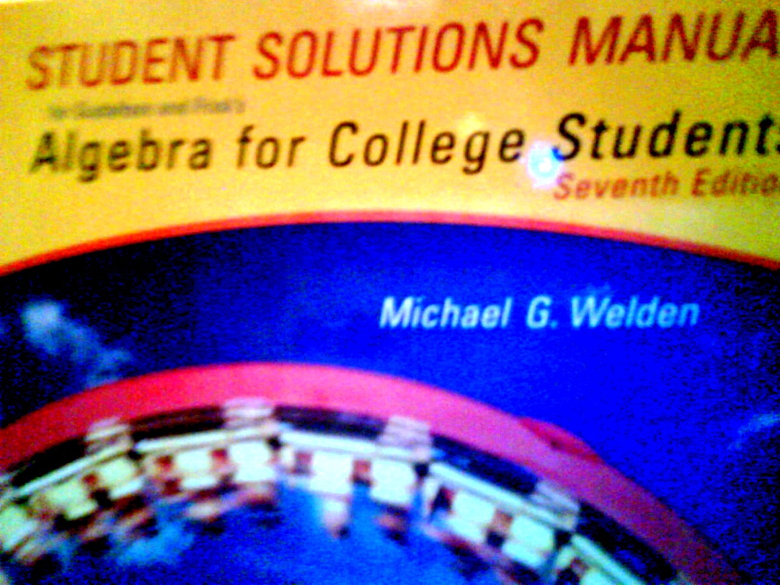 Ssm Algebra F/Coll Stdts 7e,Used