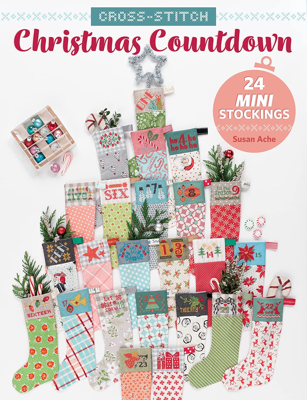 CrossStitch Christmas Countdown: 24 Mini Stockings,Used