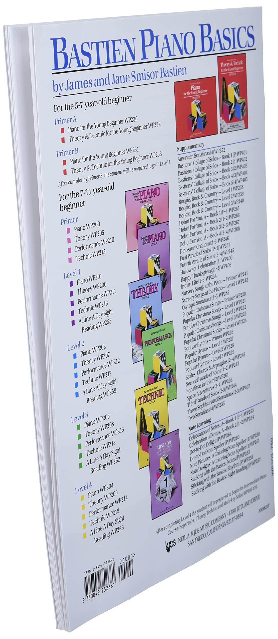 WP203 Bastien Piano Basics Piano Level 3,New