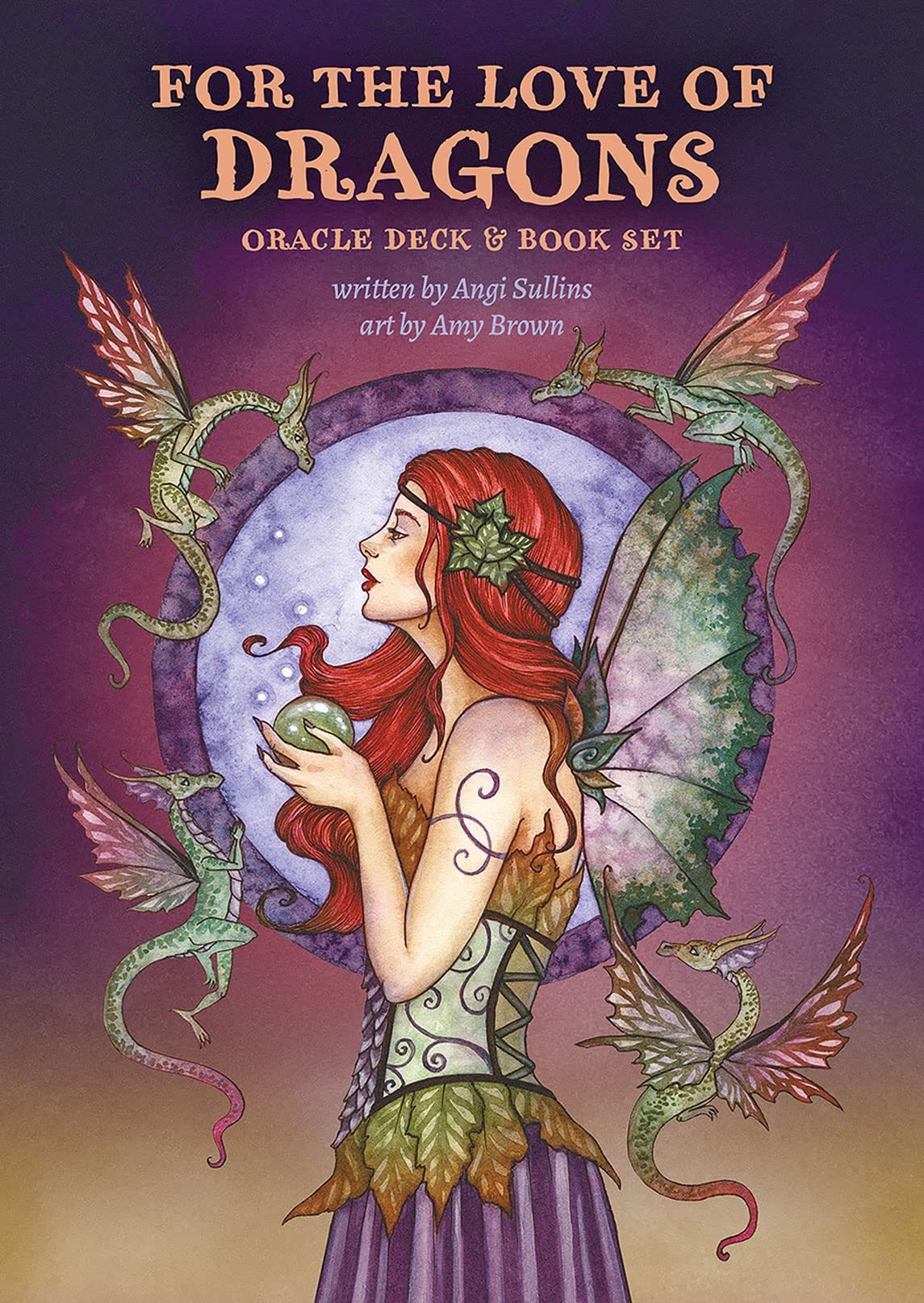 For The Love of Dragons Oracle Deck & Book Set: Artist Amy Browns Special Collectors Set for FortuneTelling with 44 Pink GiltE,Used