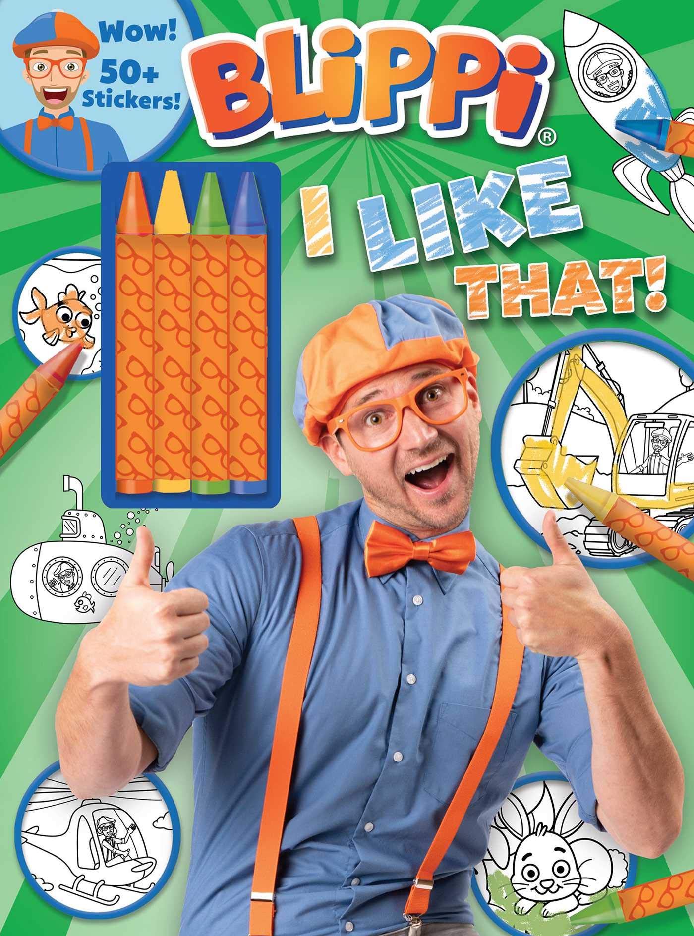 Blippi: I Like That! Coloring Book With Crayons: Blippi Coloring Book With Crayons (Color & Activity With Crayons),Used