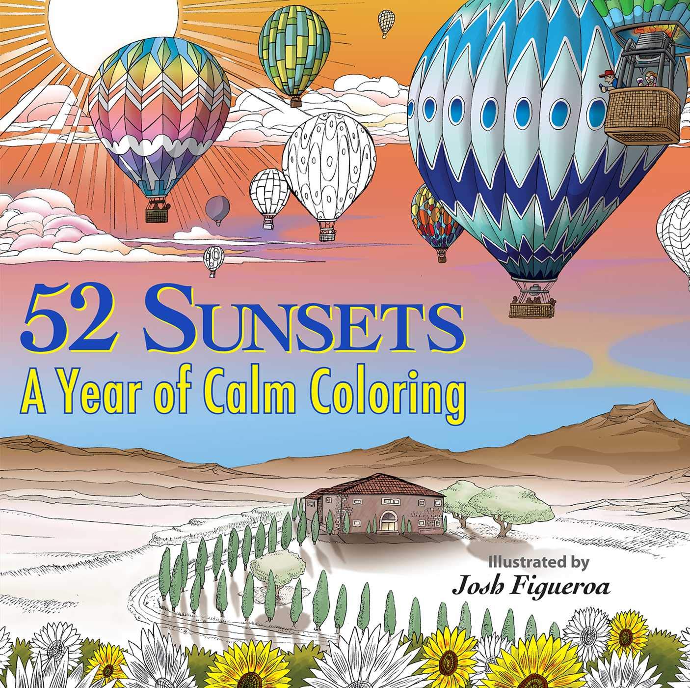 52 Sunsets: A Year of Calm Coloring,Used