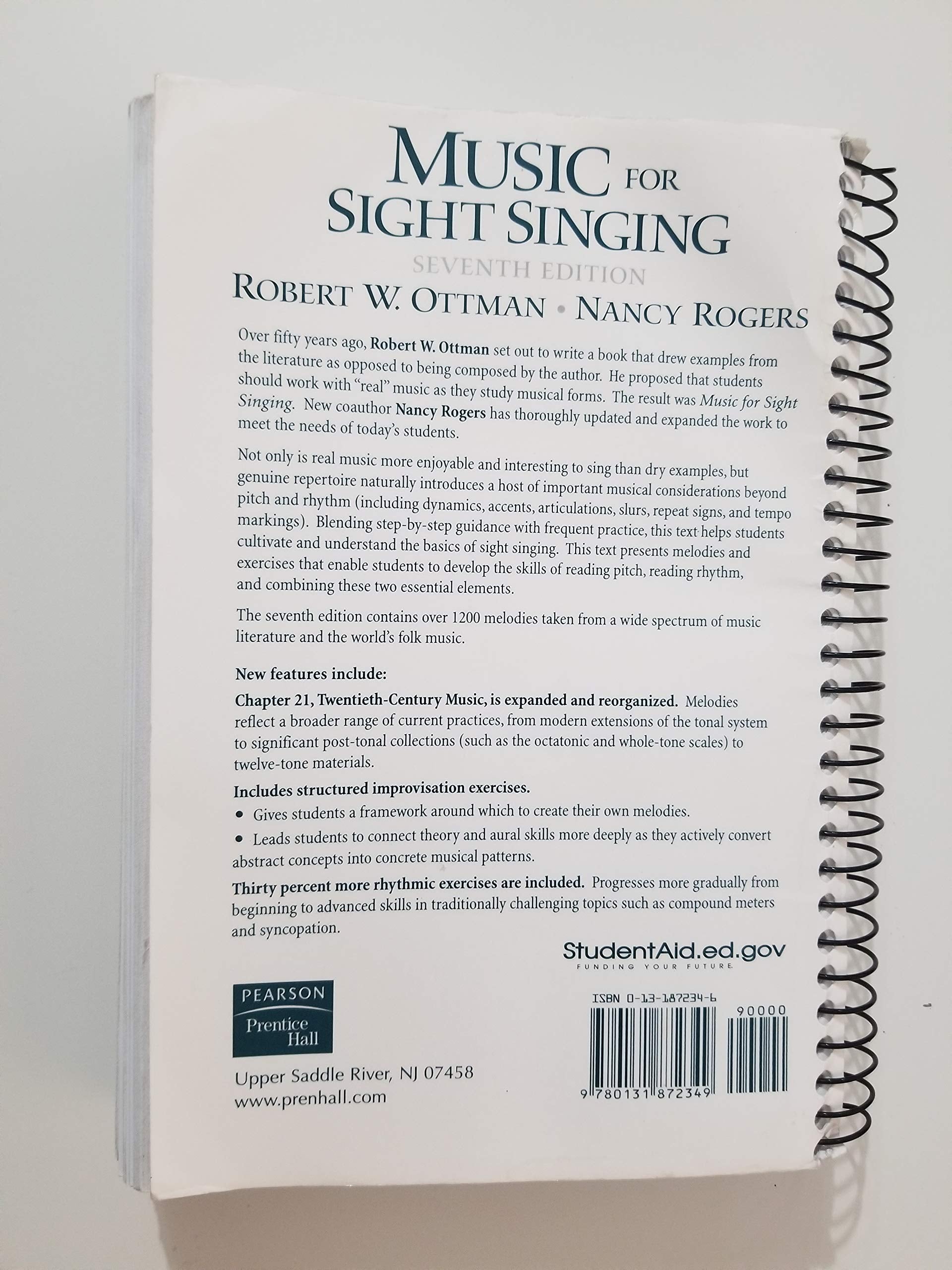 Music for Sight Singing (7th Edition),New