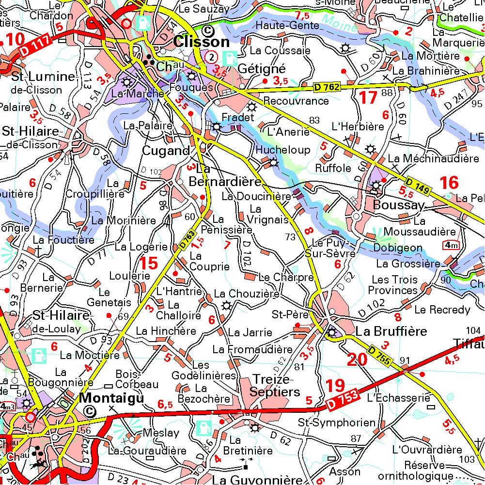 Michelin Map France: Loire Valley 517 (Maps/Regional (Michelin)) (English and French Edition),Used