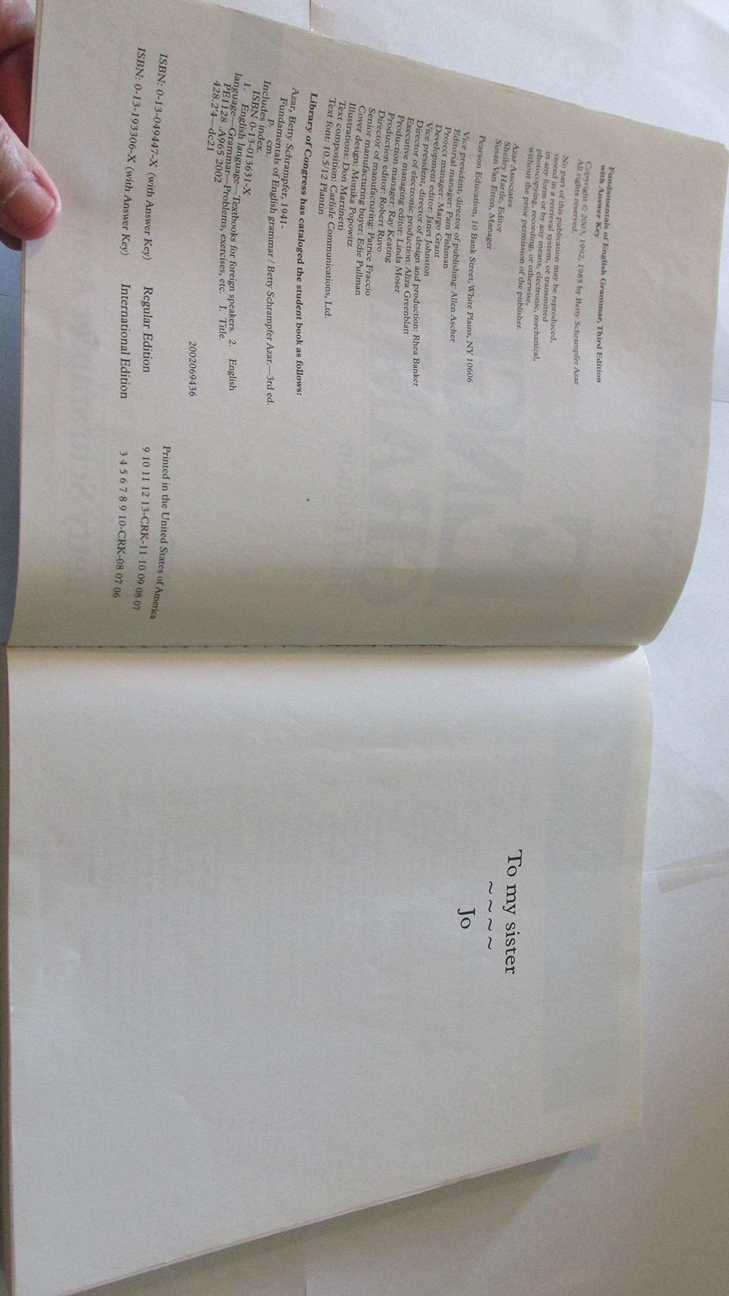 Fundamentals of English Grammar, Third Edition (Full Student Book with Answer Key),New