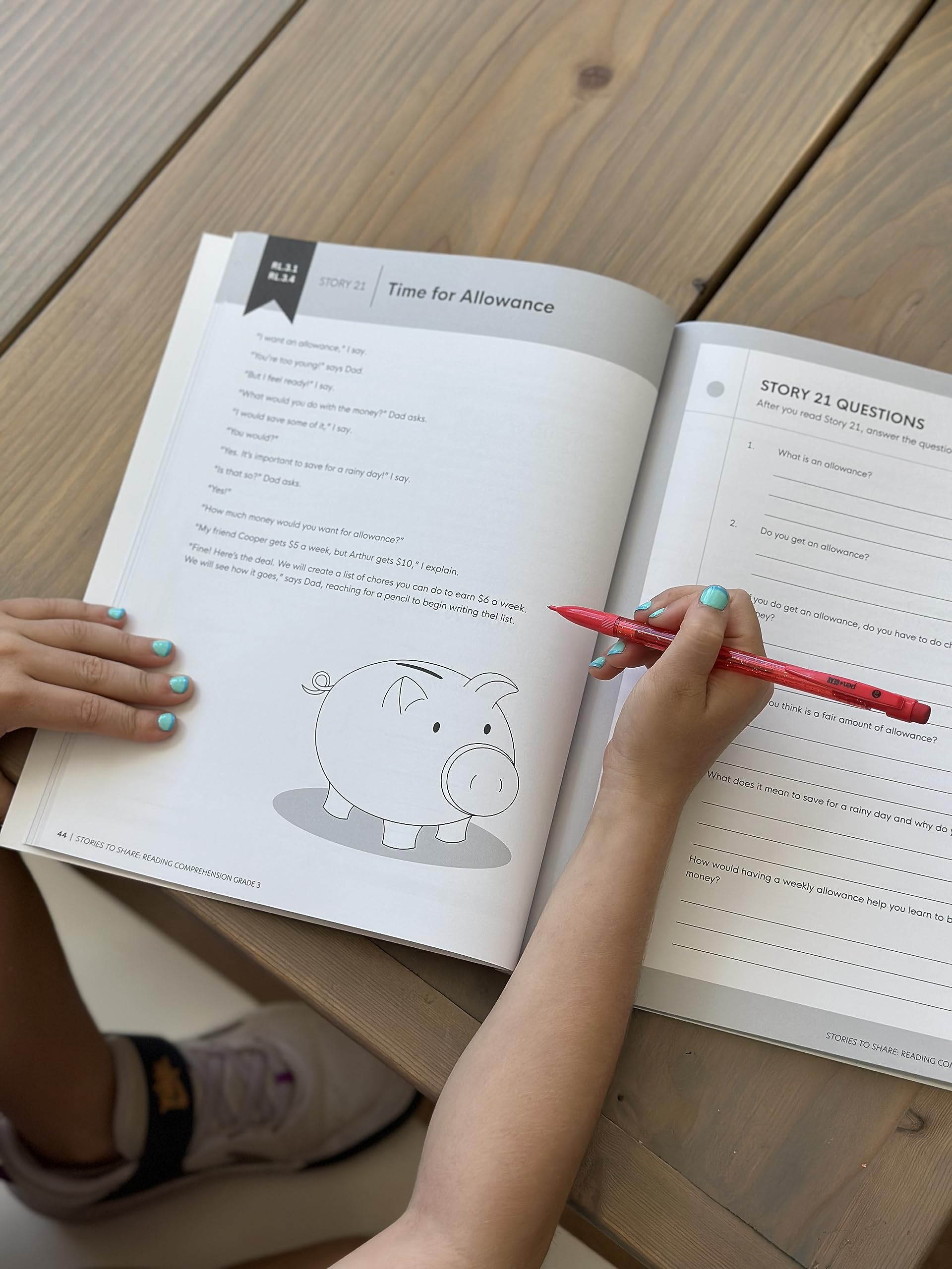 The 3rd Grade Reading Comprehension Workbook for Kids: Fun and Engaging Stories and Activities to Foster a Love of Literature an,Used